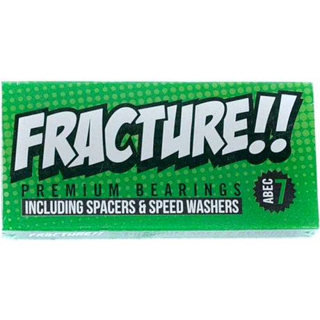 Fracture Premium Bearings ABEC 7 - Green/Black (Pack of 8)