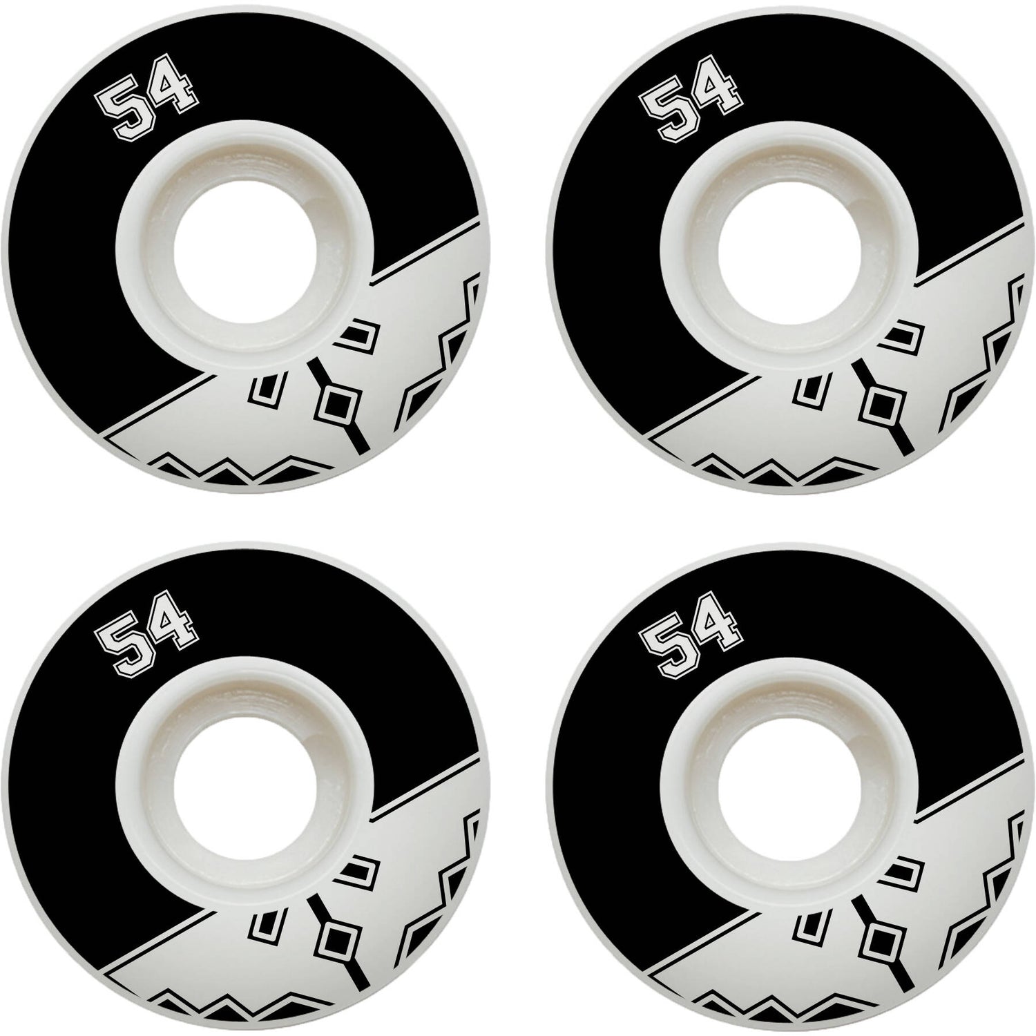 Fracture Uni Classic Skateboard Wheels - Black 54mm