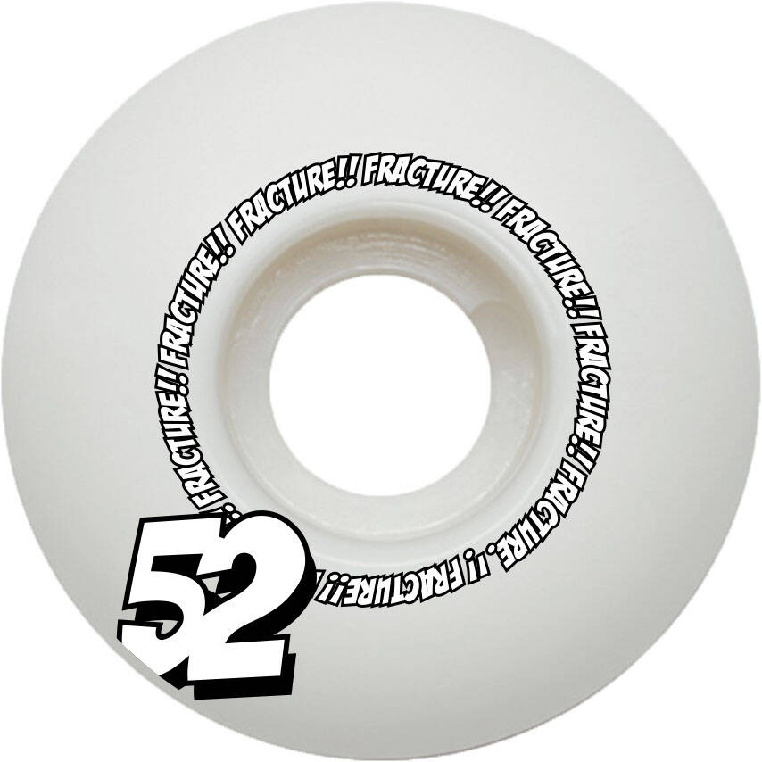 Fracture Comic Classic Skateboard Wheels 52mm - White