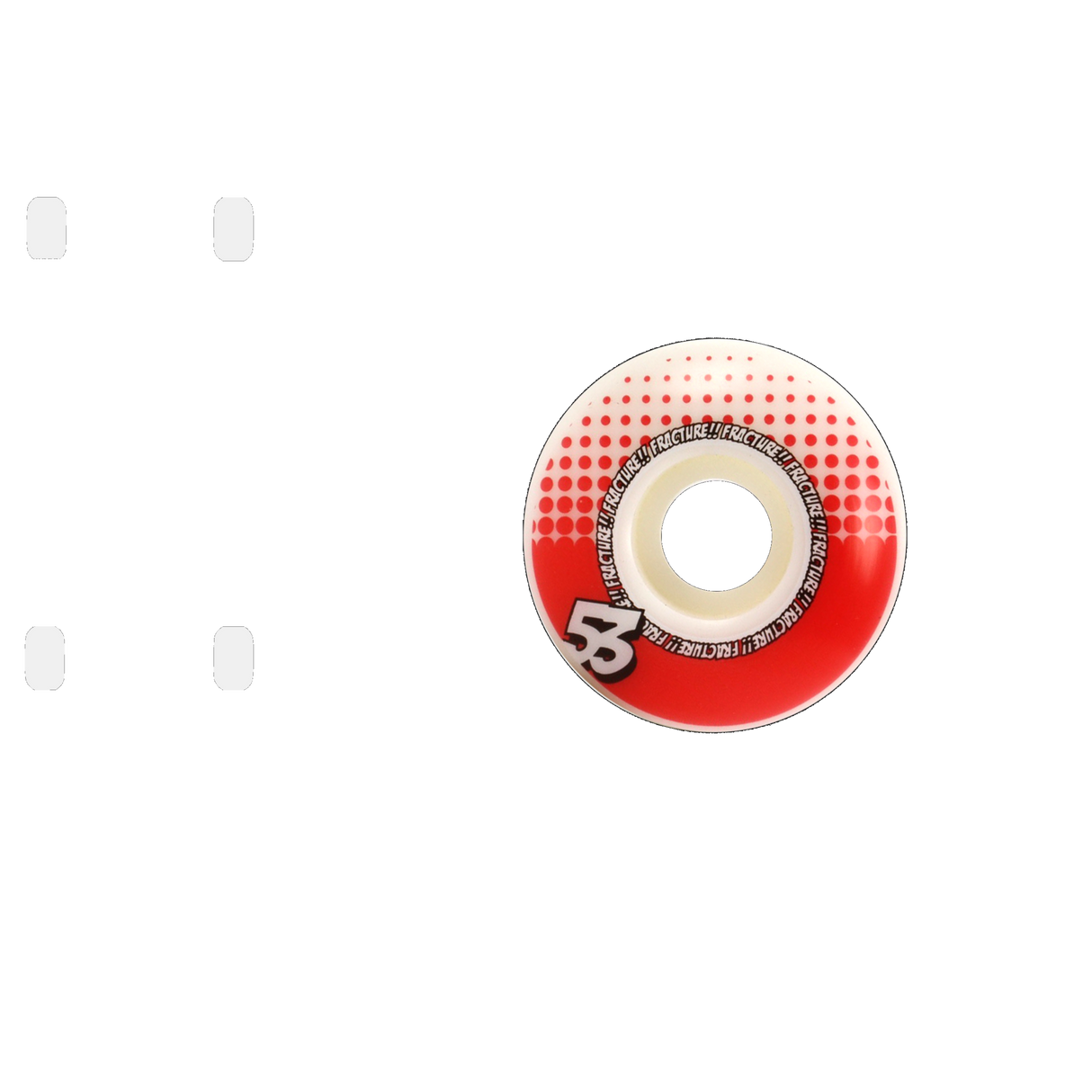 Fracture Drops Skateboard Wheels - Red 53mm (Pack of 4)