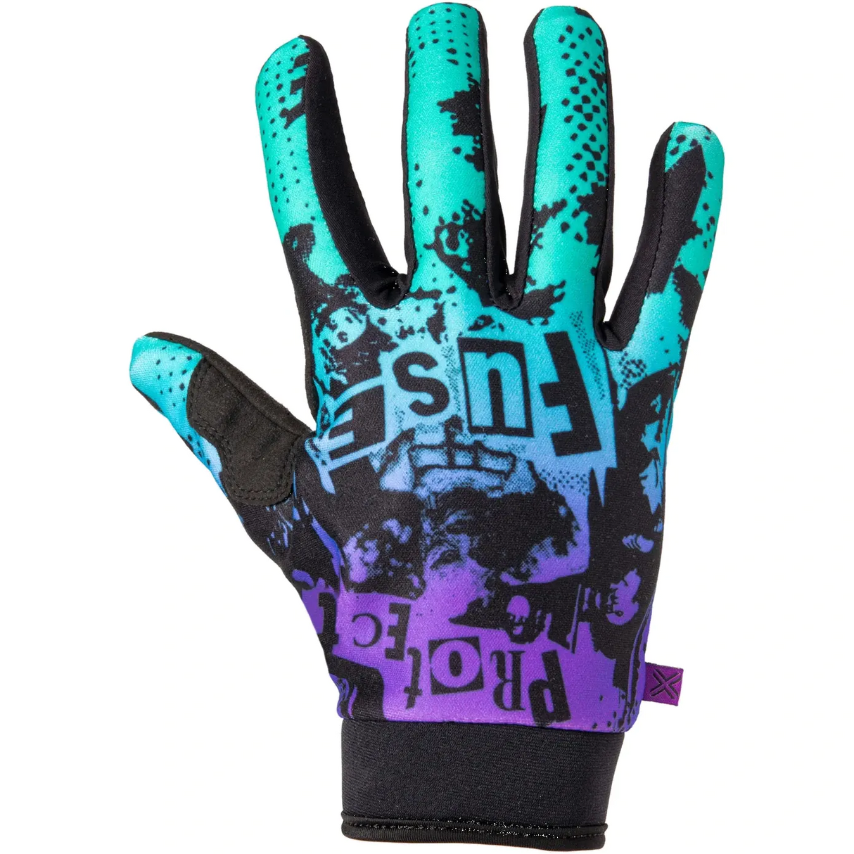 Fuse Protection Chroma Shred Protective Gloves - Purple/Teal Fade