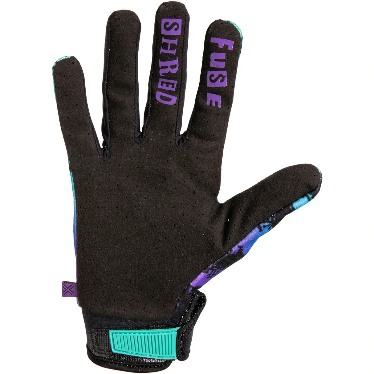 Fuse Protection Chroma Shred Protective Gloves - Purple/Teal Fade