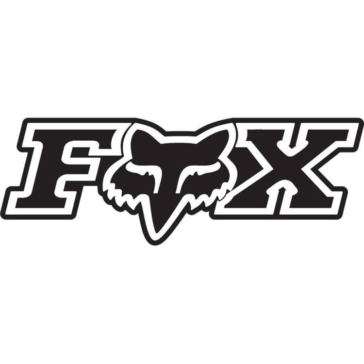 Fox Corporate Sticker - Black 7"