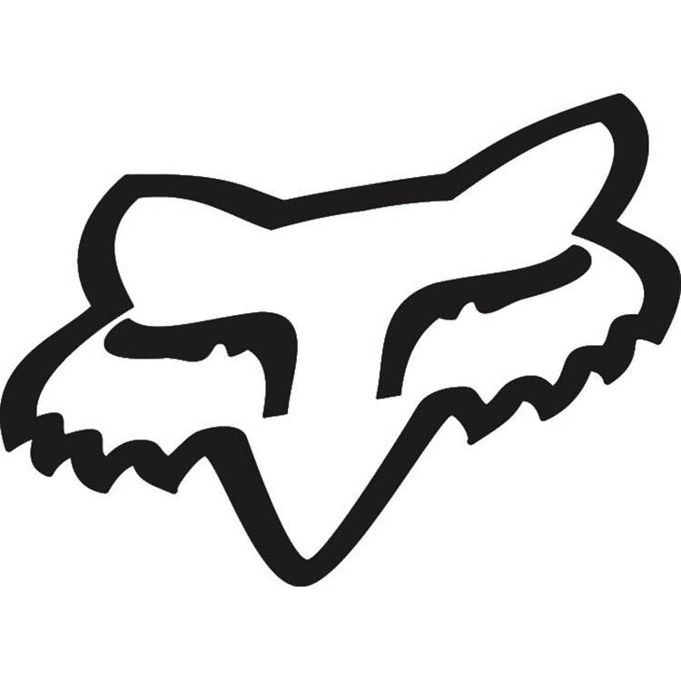 Fox Head TDC Sticker - Black 2"