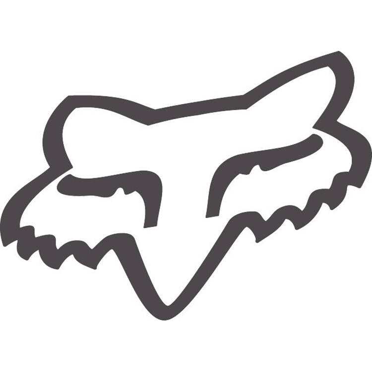 Fox Head TDC Sticker - Matte Charcoal 4"