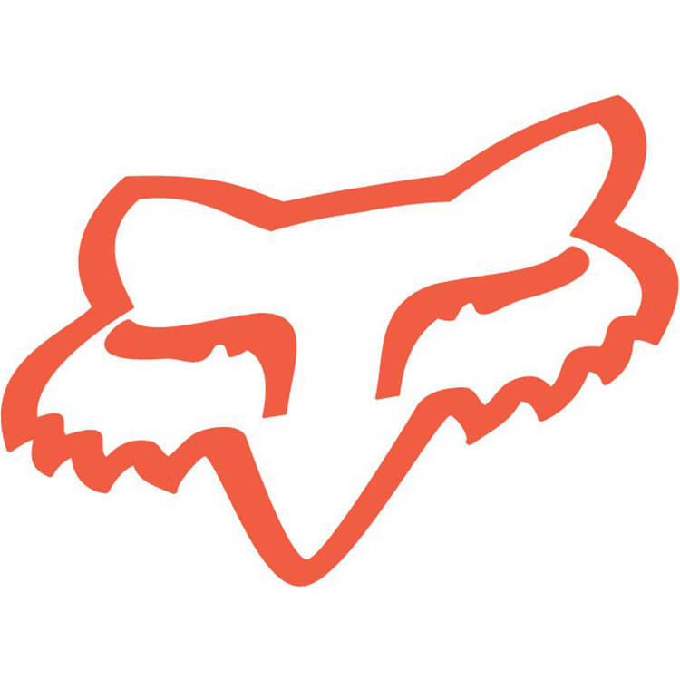Fox Head TDC Sticker - Fluo Orange 2"