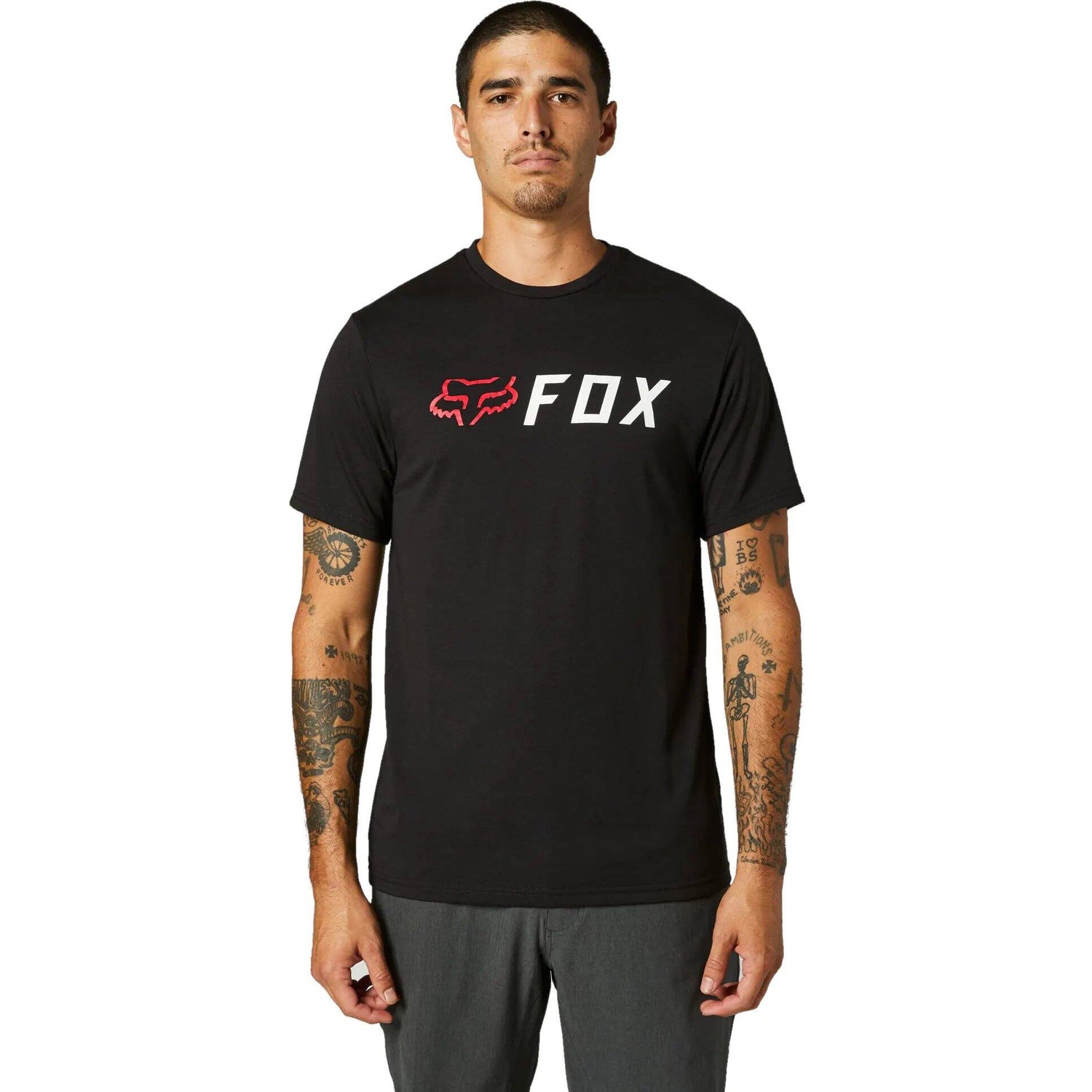 Fox Apex Tech T Shirt - Black/Red LRG