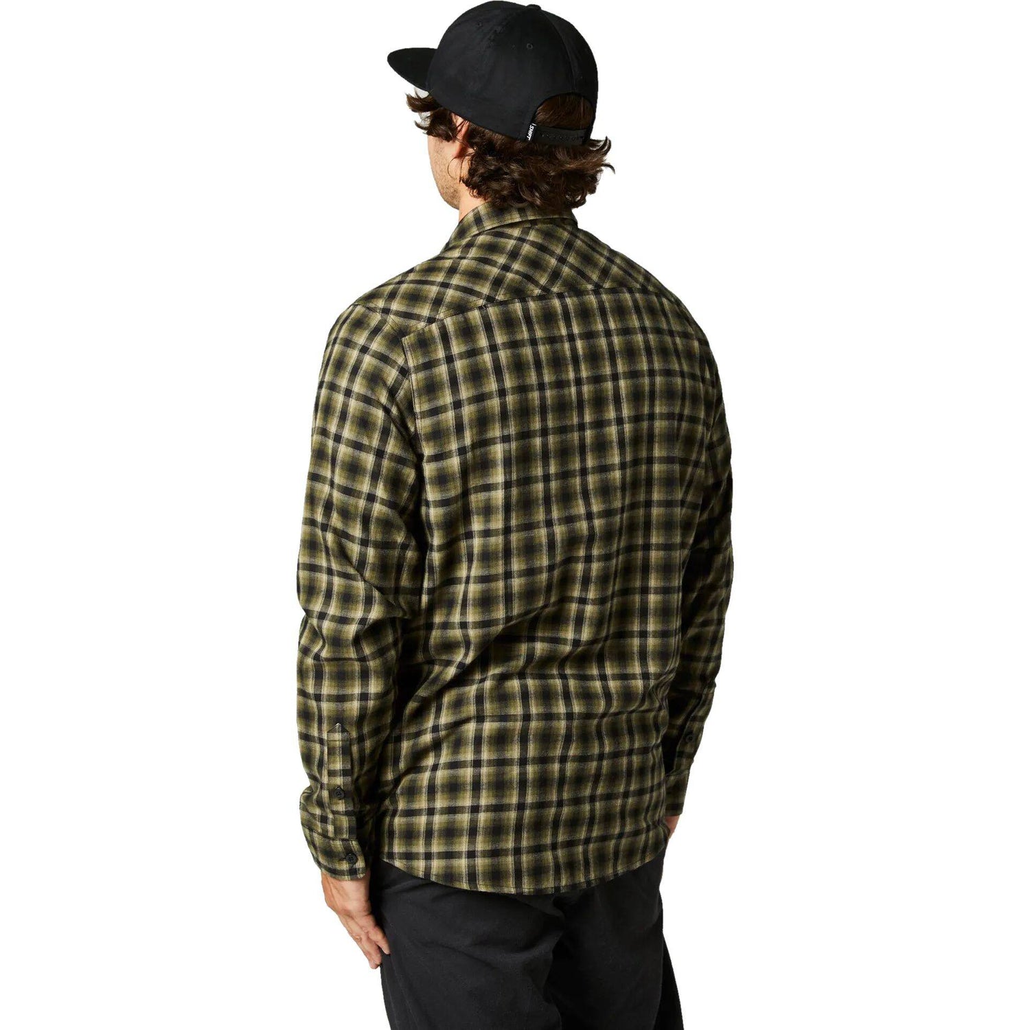 Fox Reeves Woven Long Sleeve Shirt - Olive Green