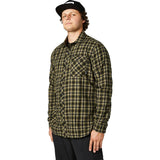 Fox Reeves Woven Long Sleeve Shirt - Olive Green