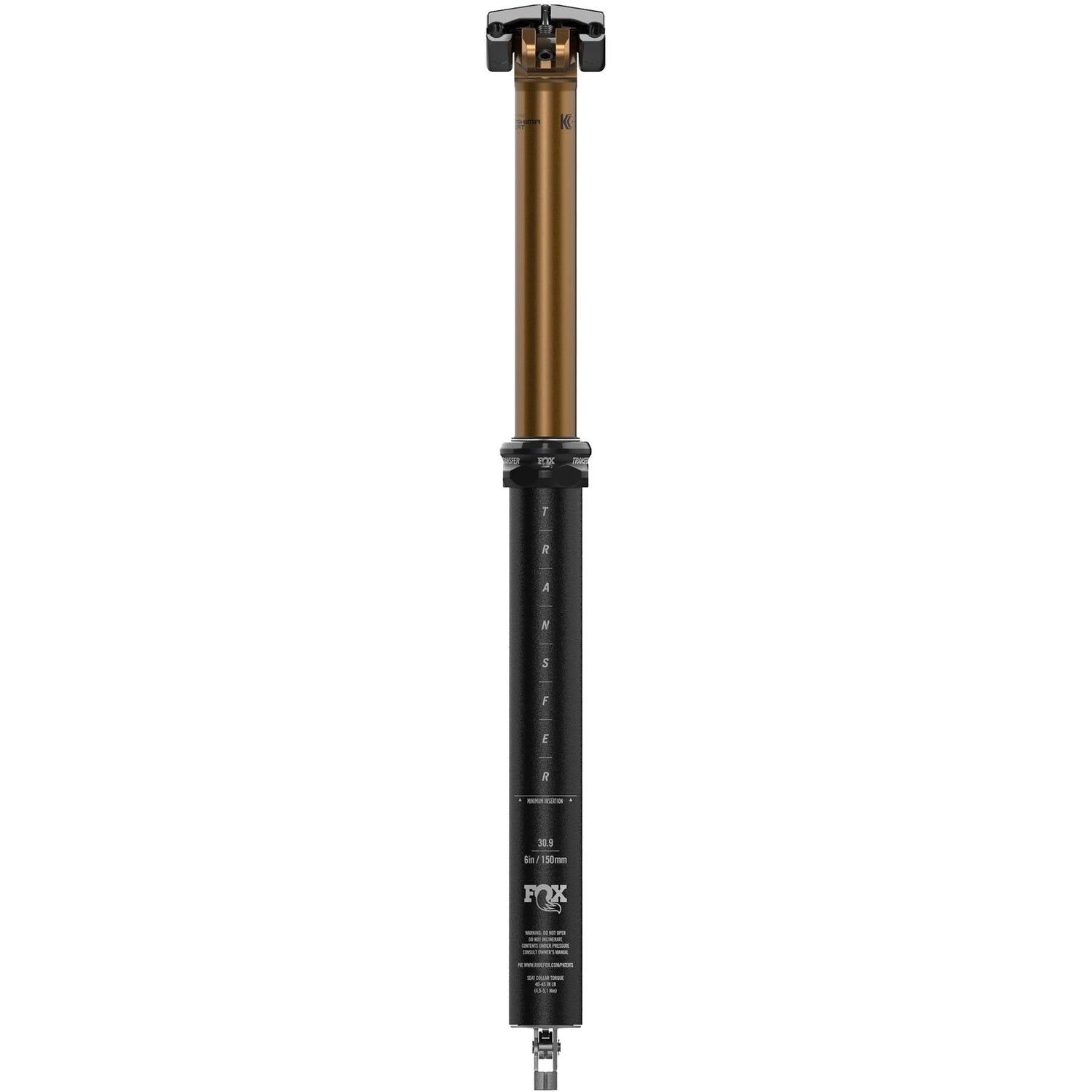 Fox Transfer Factory Dropper Seatpost - Black 30.9 x 150mm
