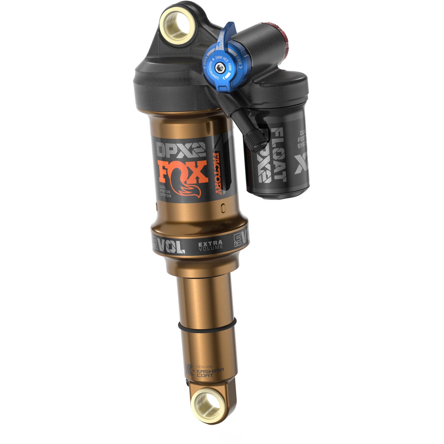 Fox Float DPX2 Factory 3Pos-Adjust 2021 Rear Suspension Shock - Black 200 x 50mm / 7.875 x 2.0 / LV
