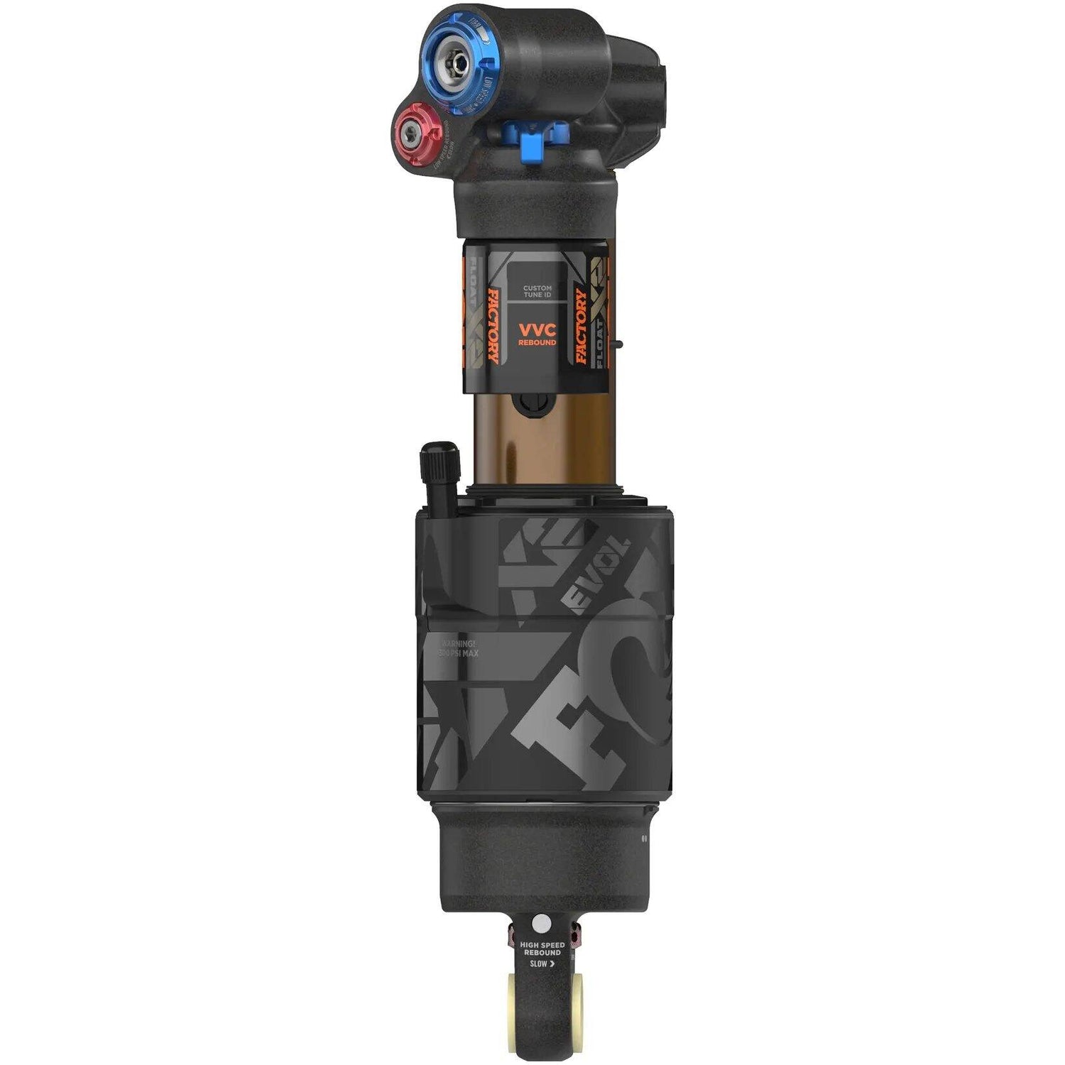 Fox X2 Fact Trunnion 2pos-Adj Rear Suspension Shock - 205 x 65mm