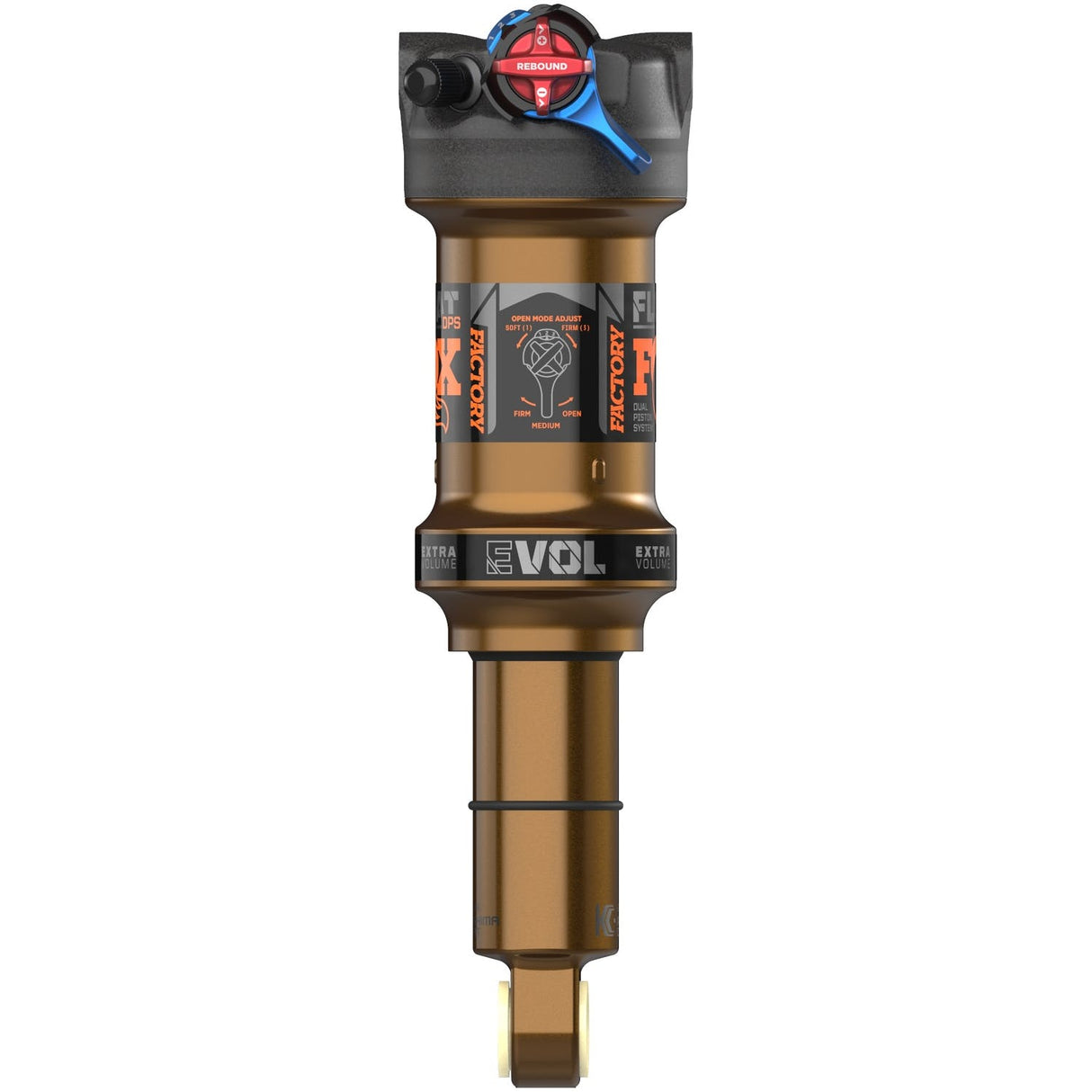 Fox Float DPS Fact Evol SV Trunnion 3pos-Adj Rear Suspension Shock - 165 x 42.5mm