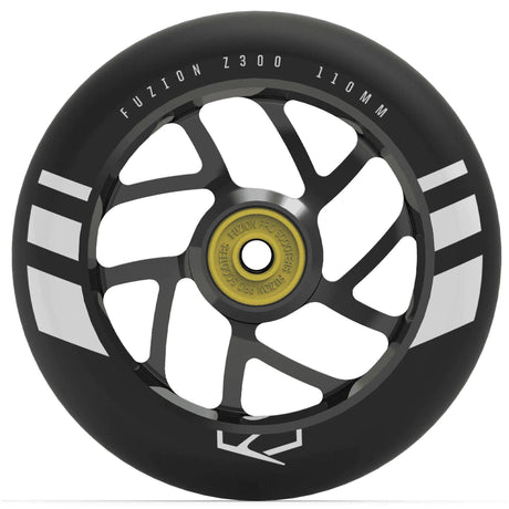 Fuzion Flight 110mm Scooter Wheels - Black/Black (Pair)