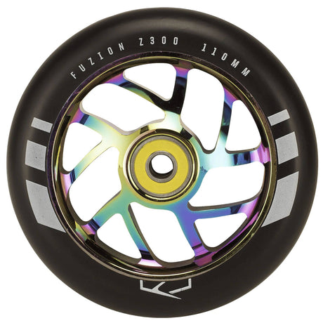 Fuzion Flight 110mm Scooter Wheels - Neochrome/Black (Pair)