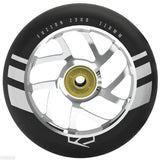 Fuzion Flight 110mm Scooter Wheels - Silver/Black (Pair)