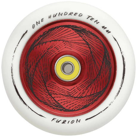 Fuzion Marker Hollowcore 110mm Scooter Wheels - Red/White (Pair)