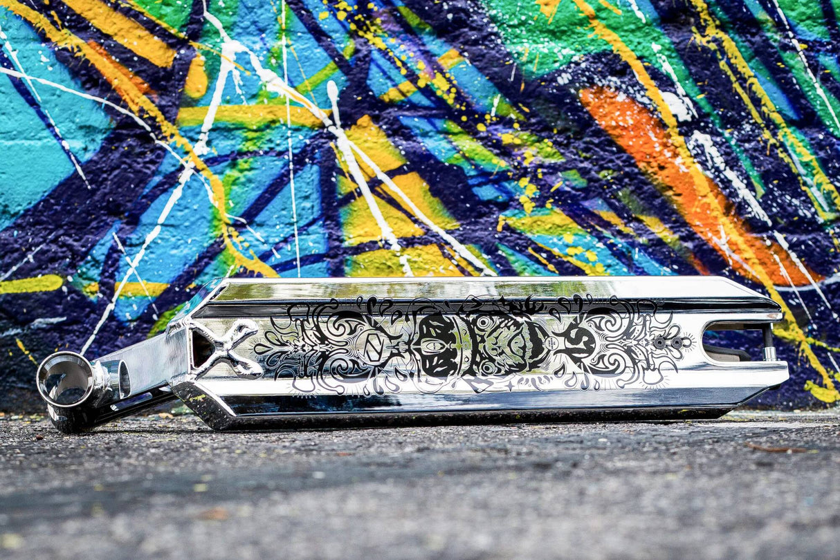 Fuzion Leo Spencer Signature Scooter Deck - Silver 19.75'' x 4.5''