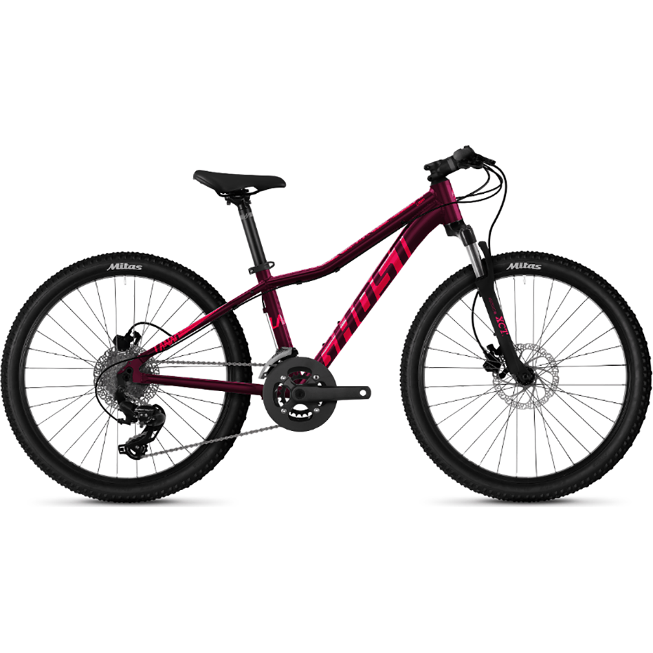 Ghost Lanao 24'' Essential Kids Mountain Bike - Black/Blackberry