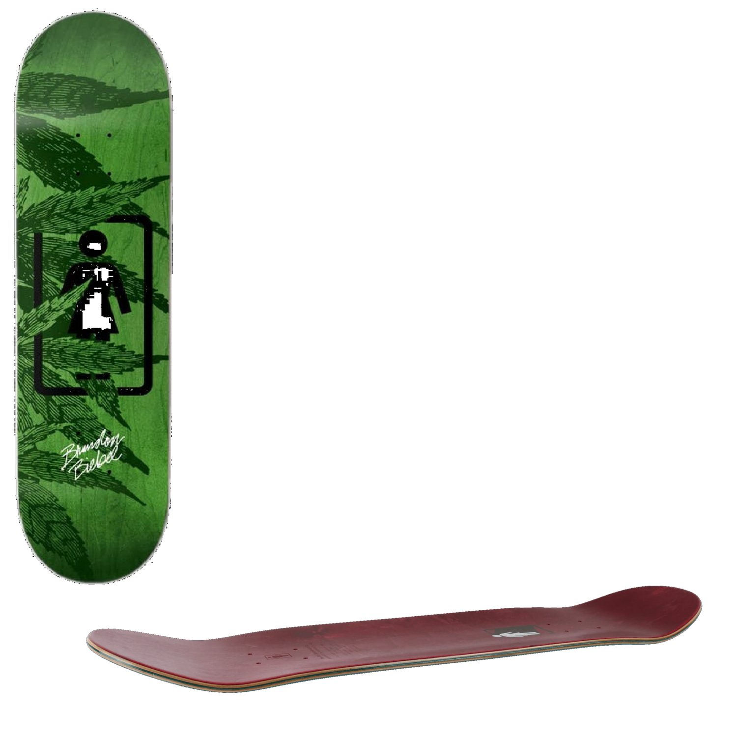Girl Smoke Session Skateboard Deck - Biebel 7.75''