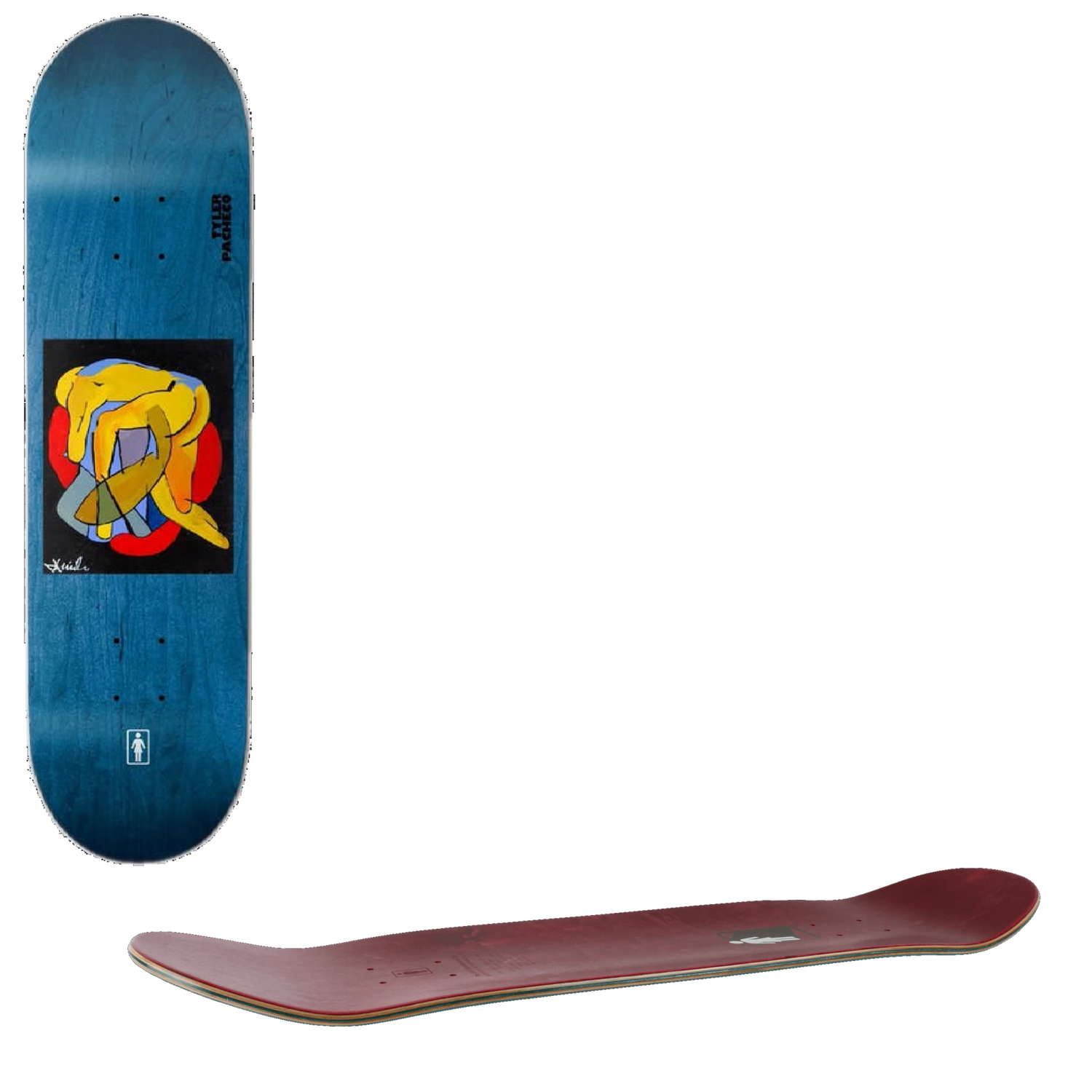 Girl Tangled Skateboard Deck - Pacheco 8.375''