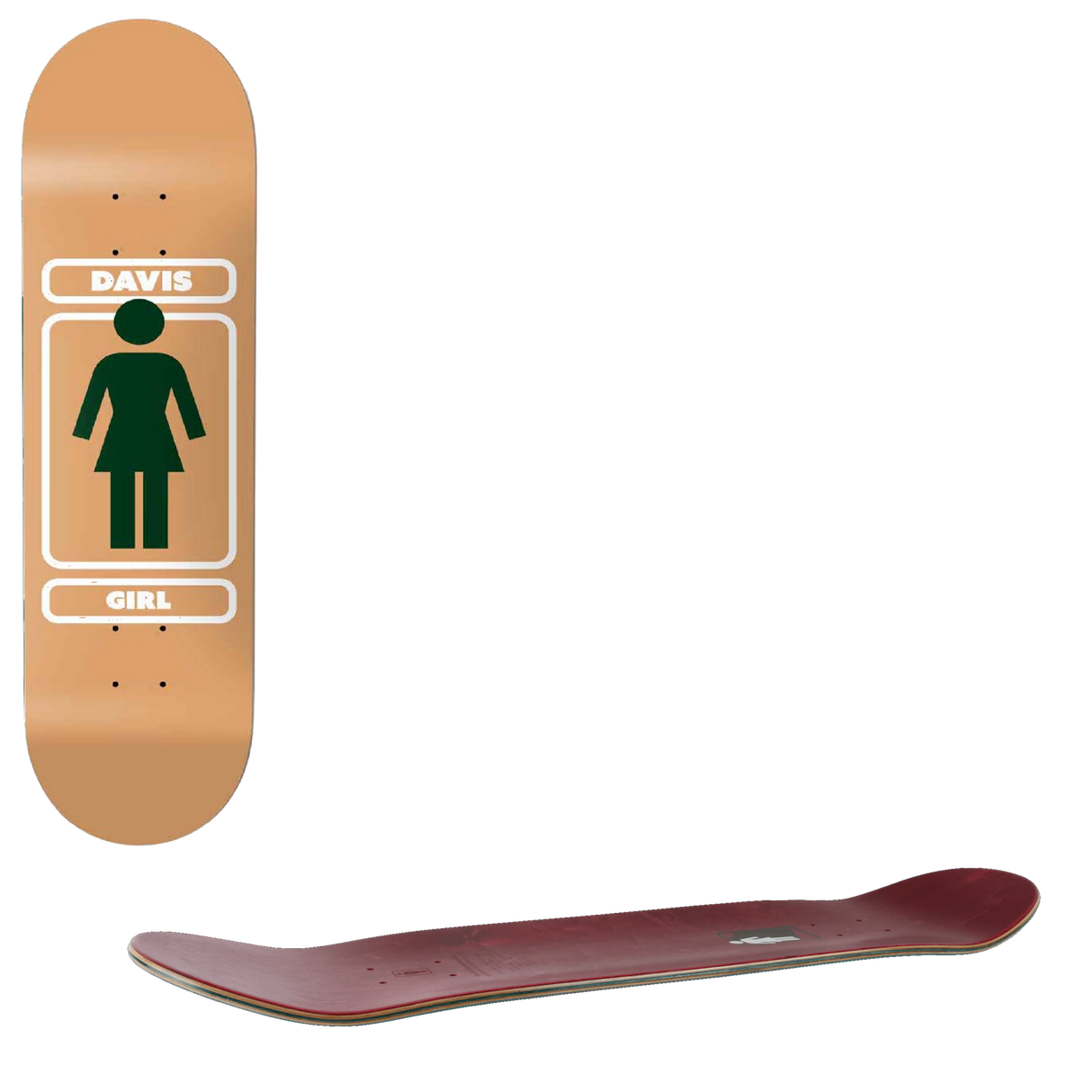 Girl 93 Til Khaki Skateboard Deck - Davis 8.25"