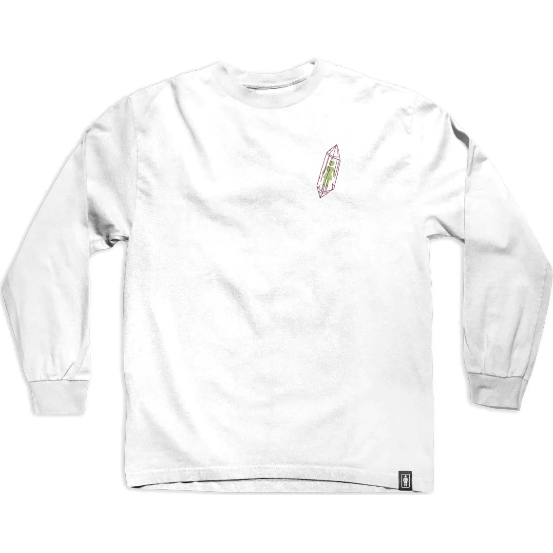 Girl Crystalize L/S T Shirt - White