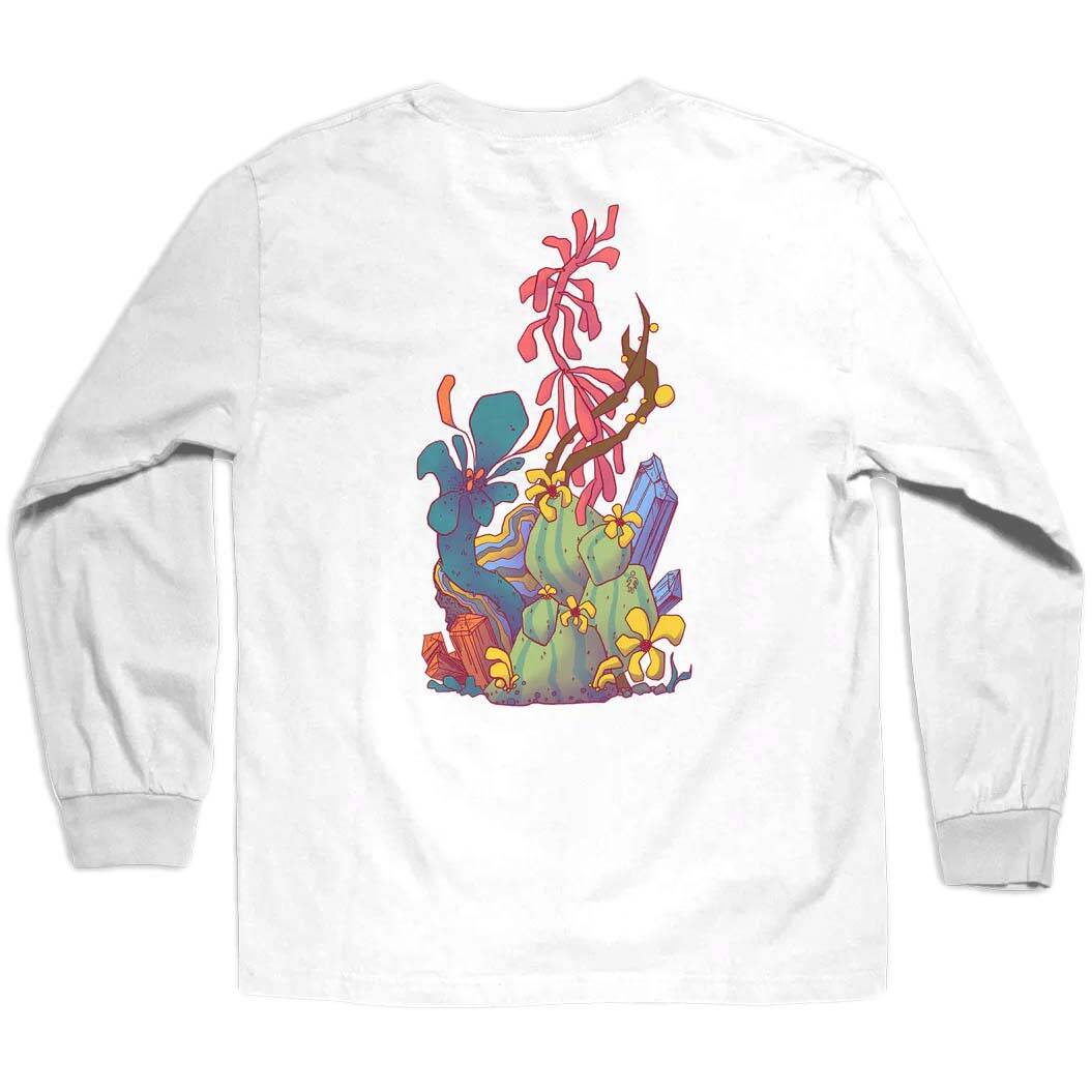 Girl Crystalize L/S T Shirt - White