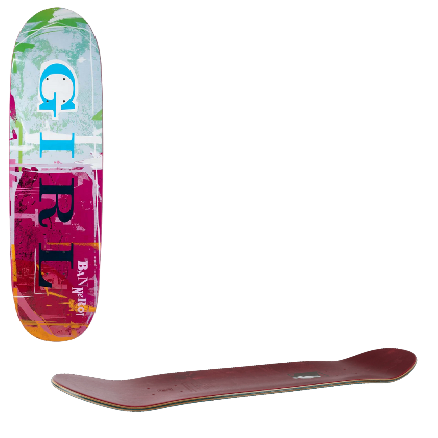 Girl Letterpress Skateboard Deck - Bannerot 8.25"