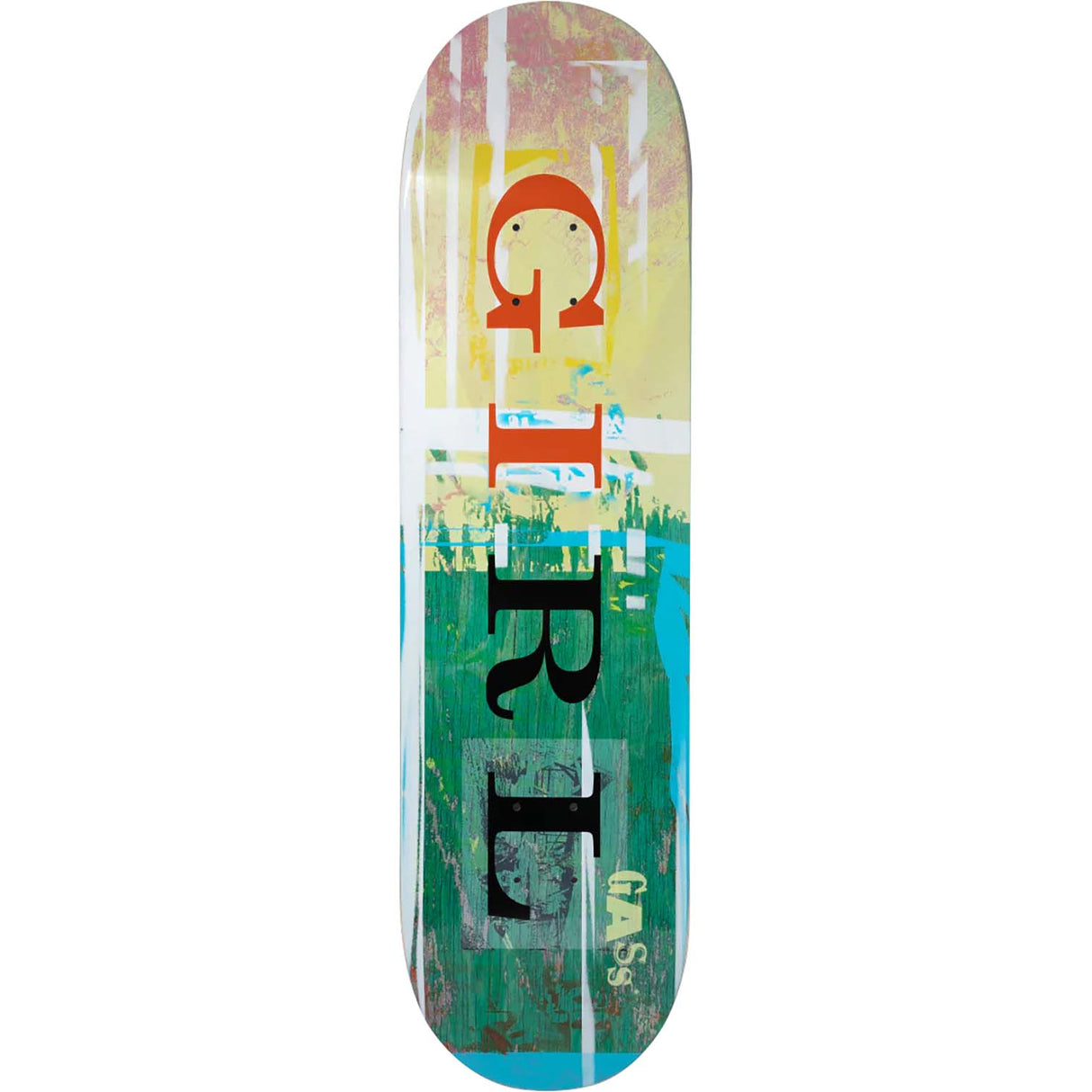 Girl Letterpress Skateboard Deck - Gass 8"