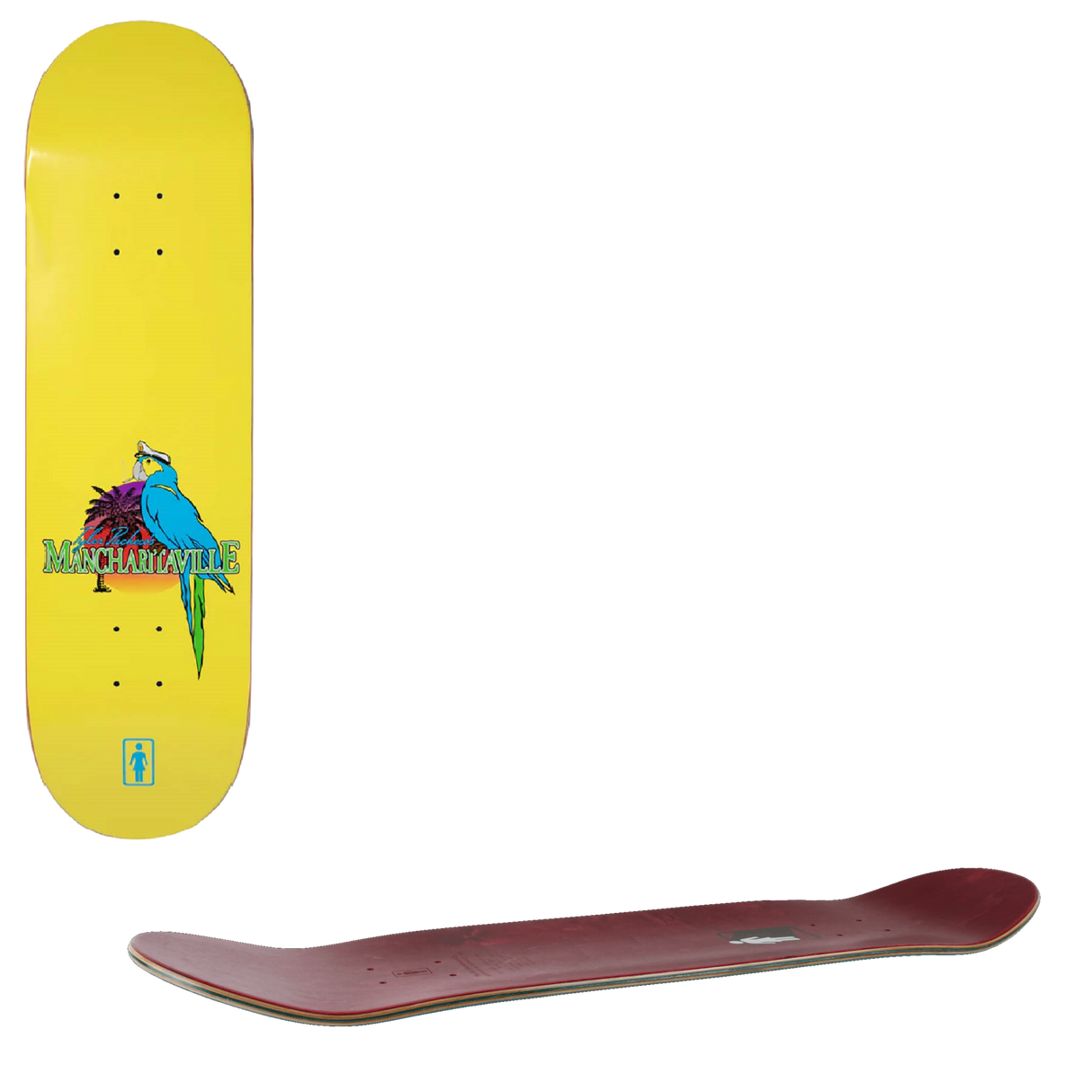 Girl Mancharitaville Skateboard Deck - Pacheco 8"