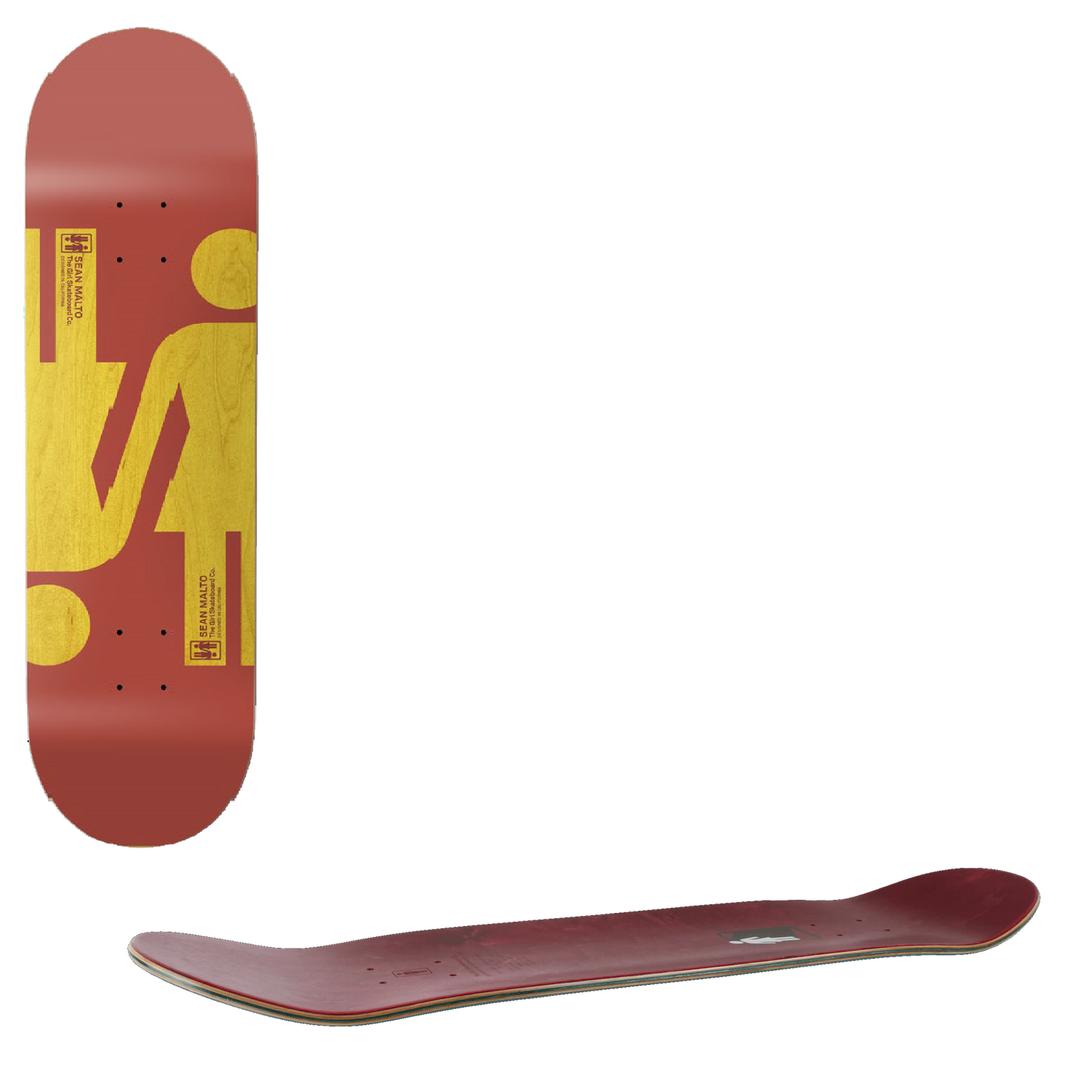 Girl Double OG Twin Tip Skateboard Deck - Malto 8.25"