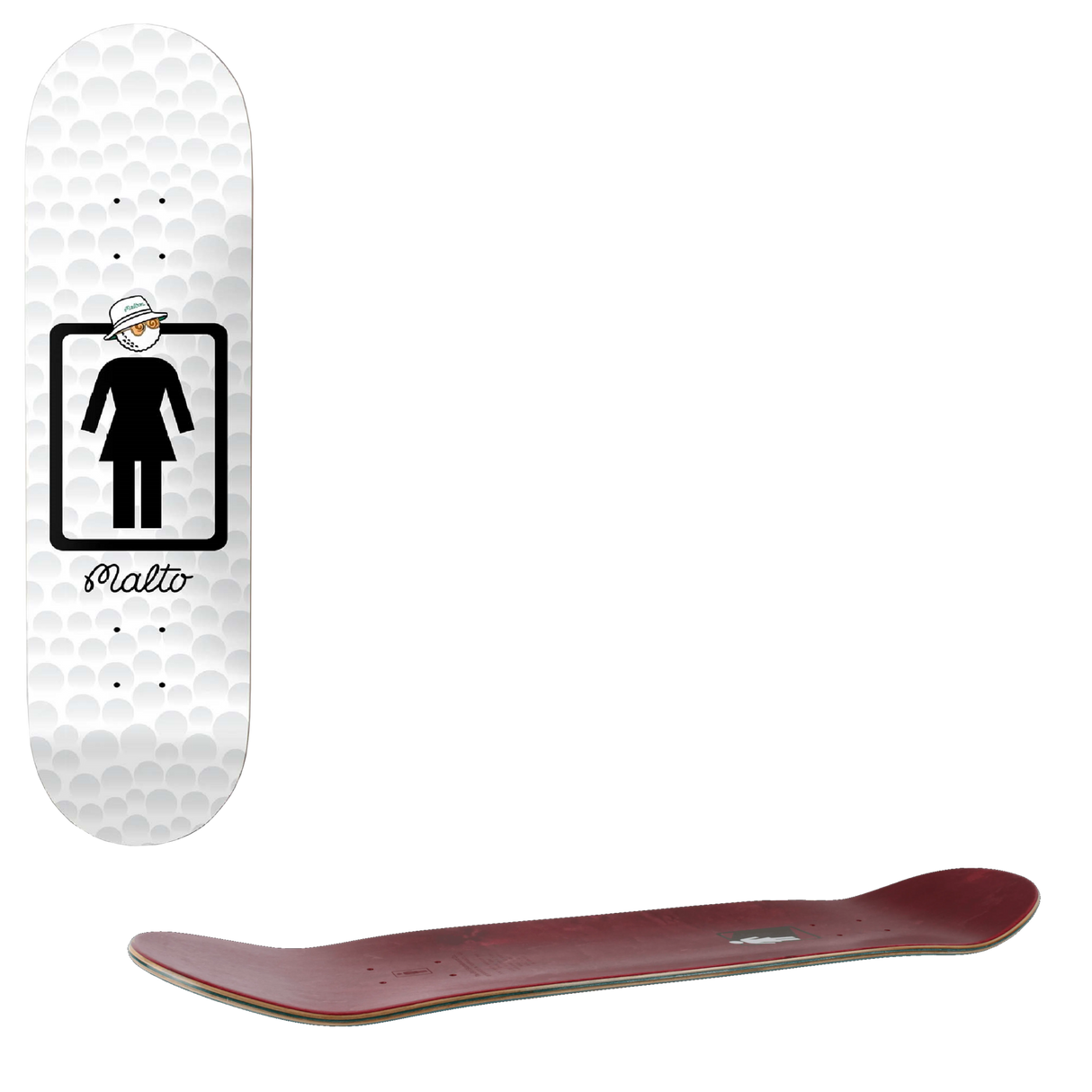 Girl Malbon Skateboard Deck - Malto 8"