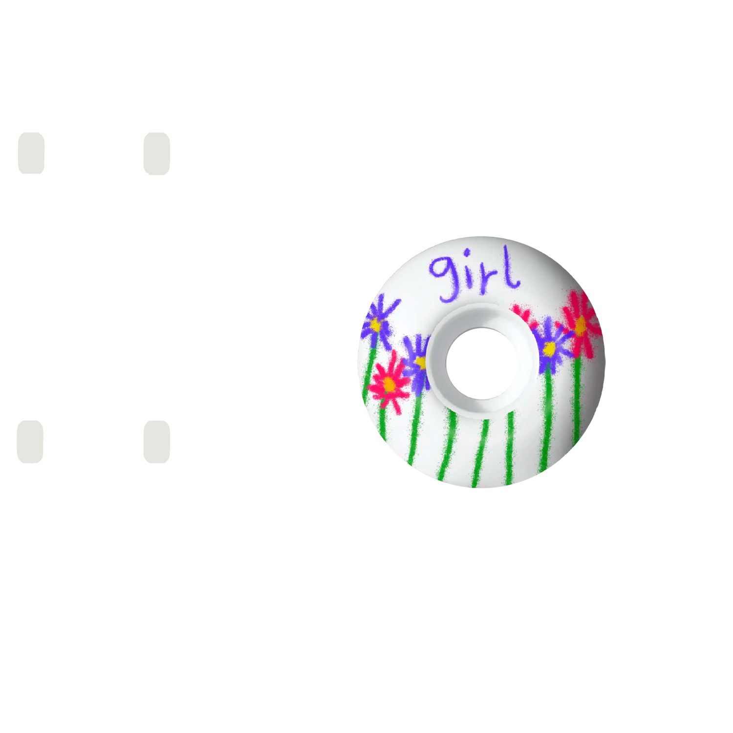 Girl Staple Skateboard Wheels - Flowers 54mm