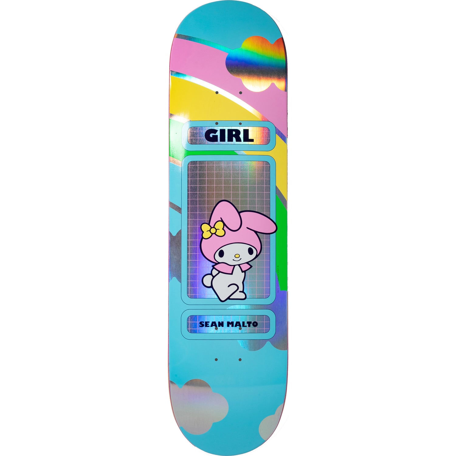 Girl Hello Kitty Rainbow Skateboard Deck - Malto 8.25"
