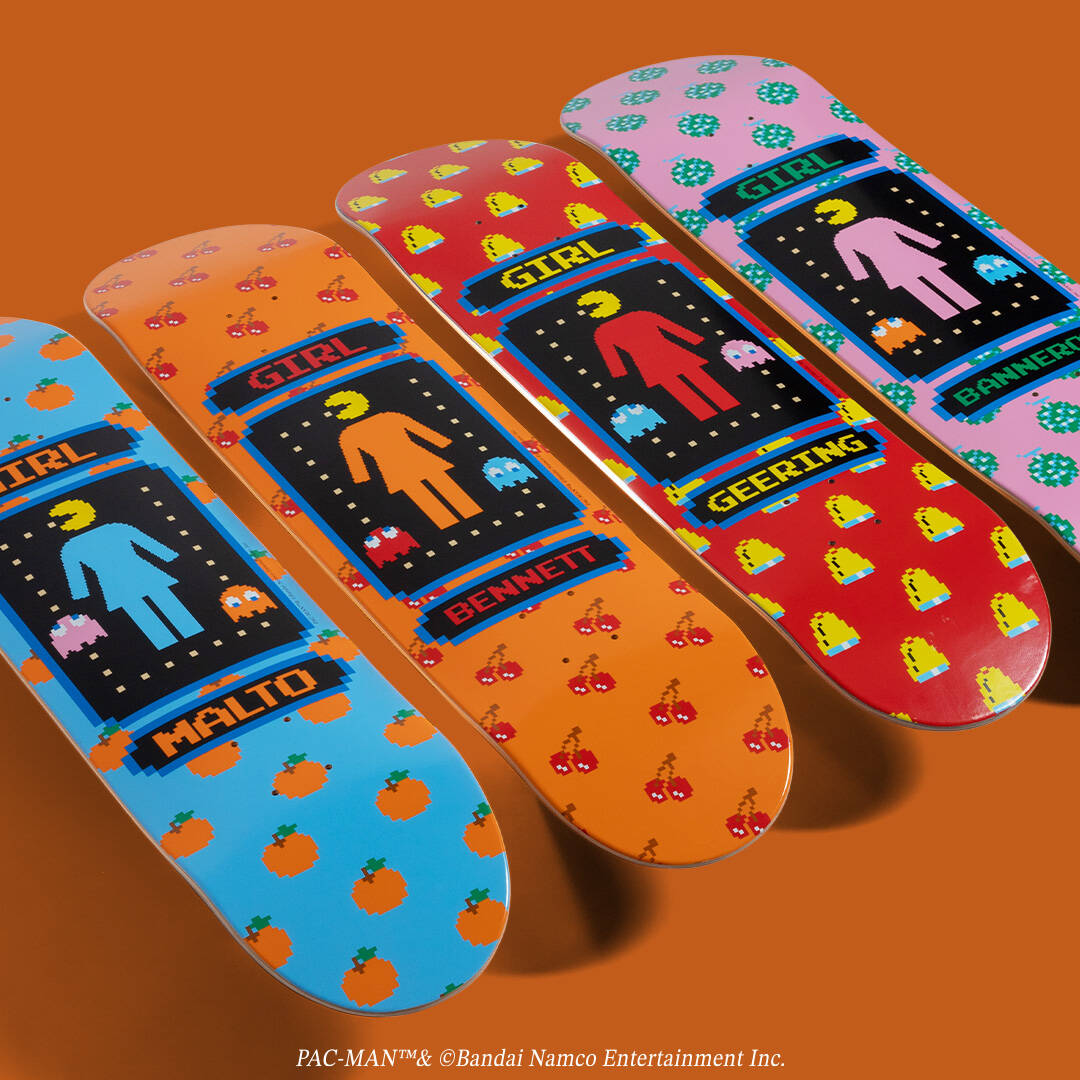 Girl x Pac-Man Skateboard Deck - Bennett 8.25"