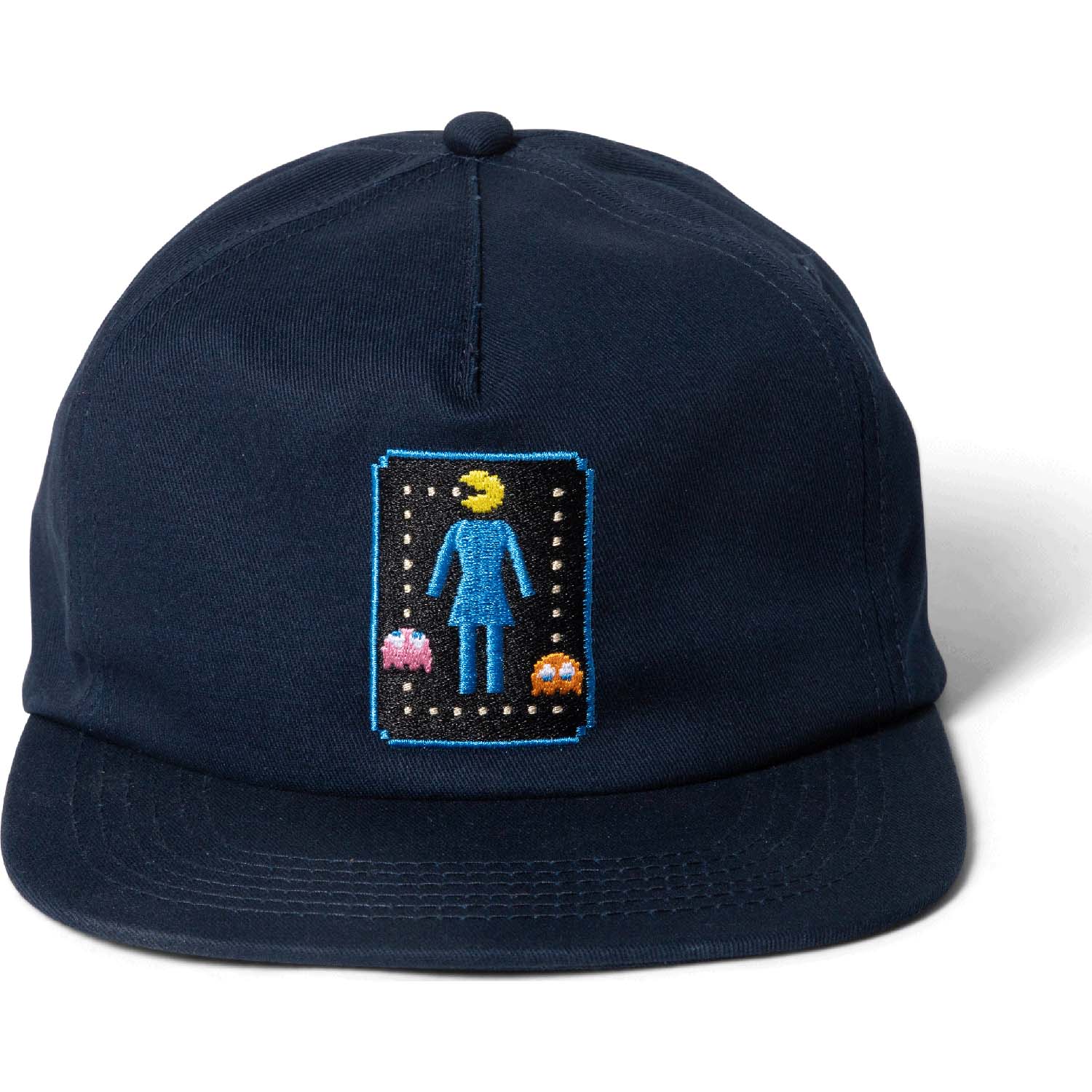 Girl x Pac-Man Lock 5 Panel Cap - Navy
