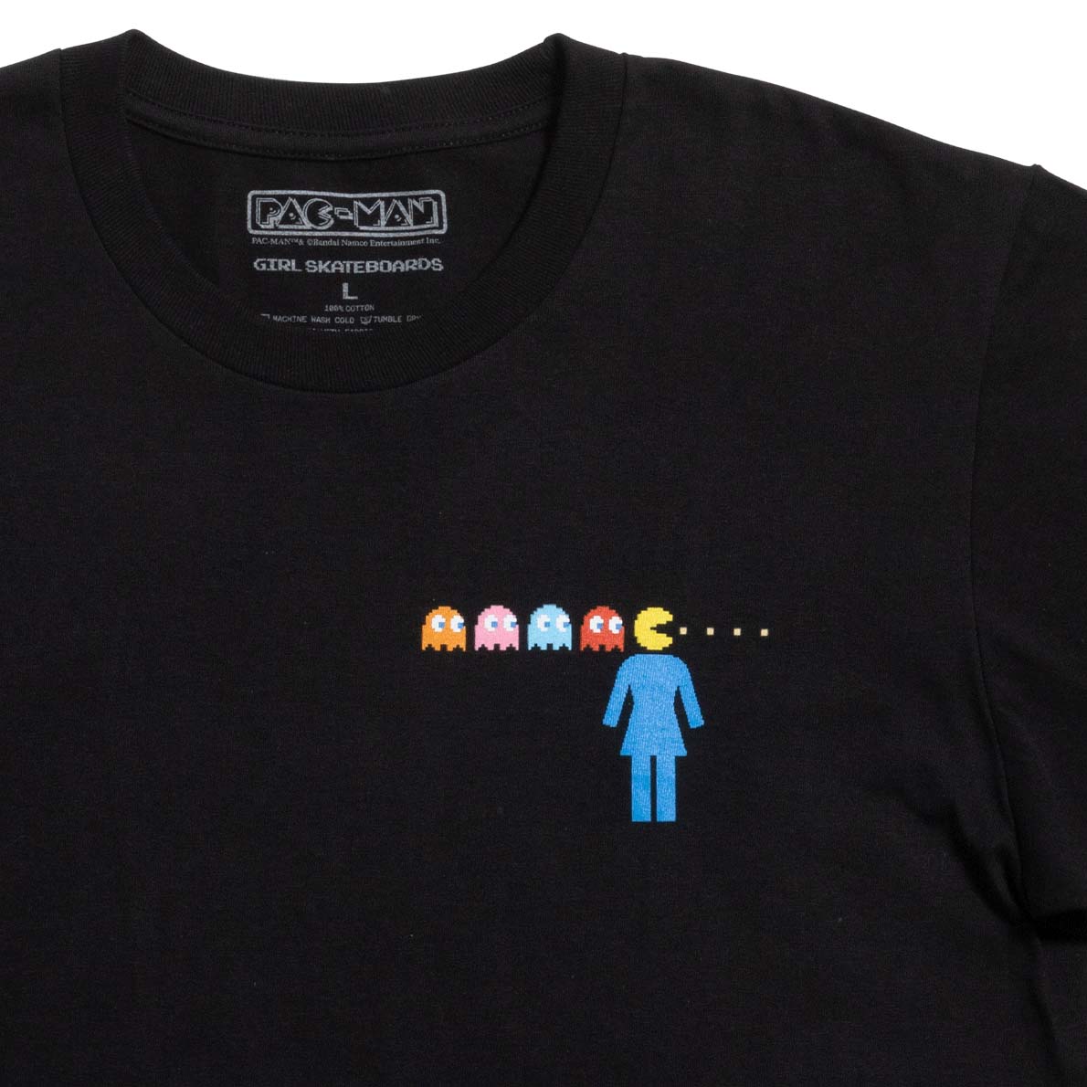 Girl x Pac-Man OG Man Maze T Shirt - Black