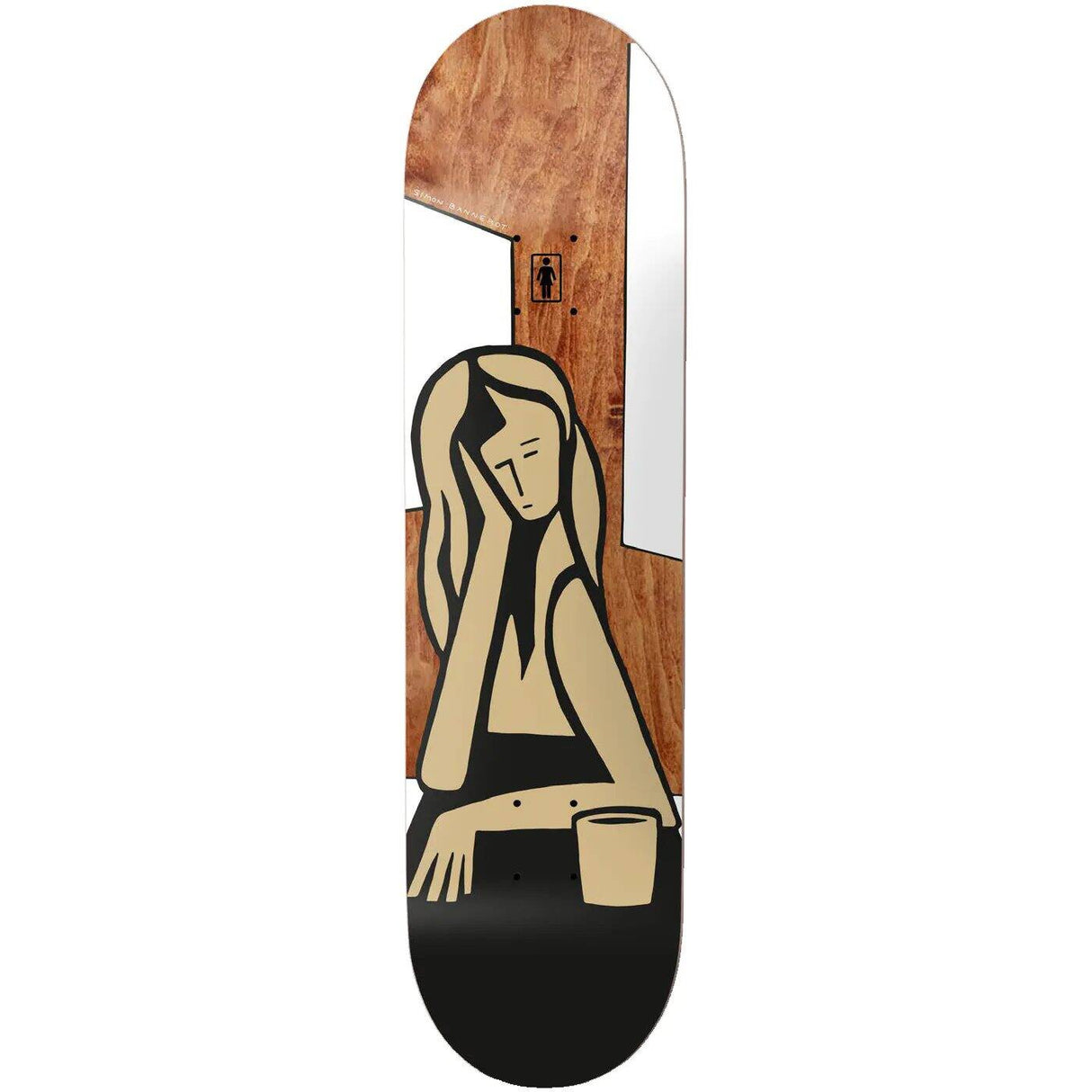 Girl Contemplation Skateboard Deck - Bannerot 8''