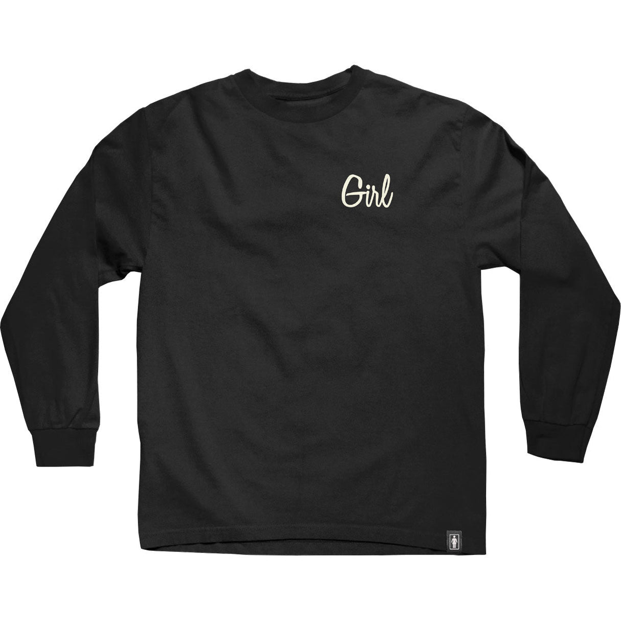 Girl Script Long Sleeve T Shirt - Black
