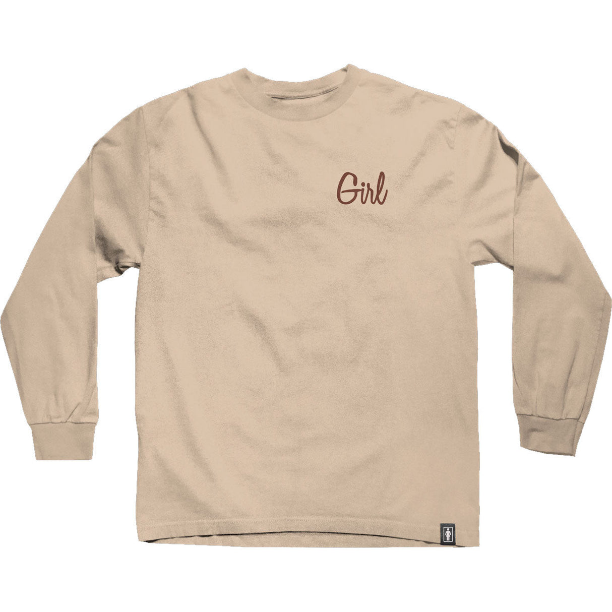 Girl Script Long Sleeve T Shirt - Sand