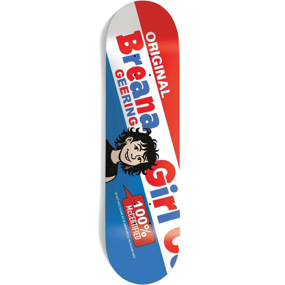 Girl Bubble Gum Skateboard Deck - Geering 8"