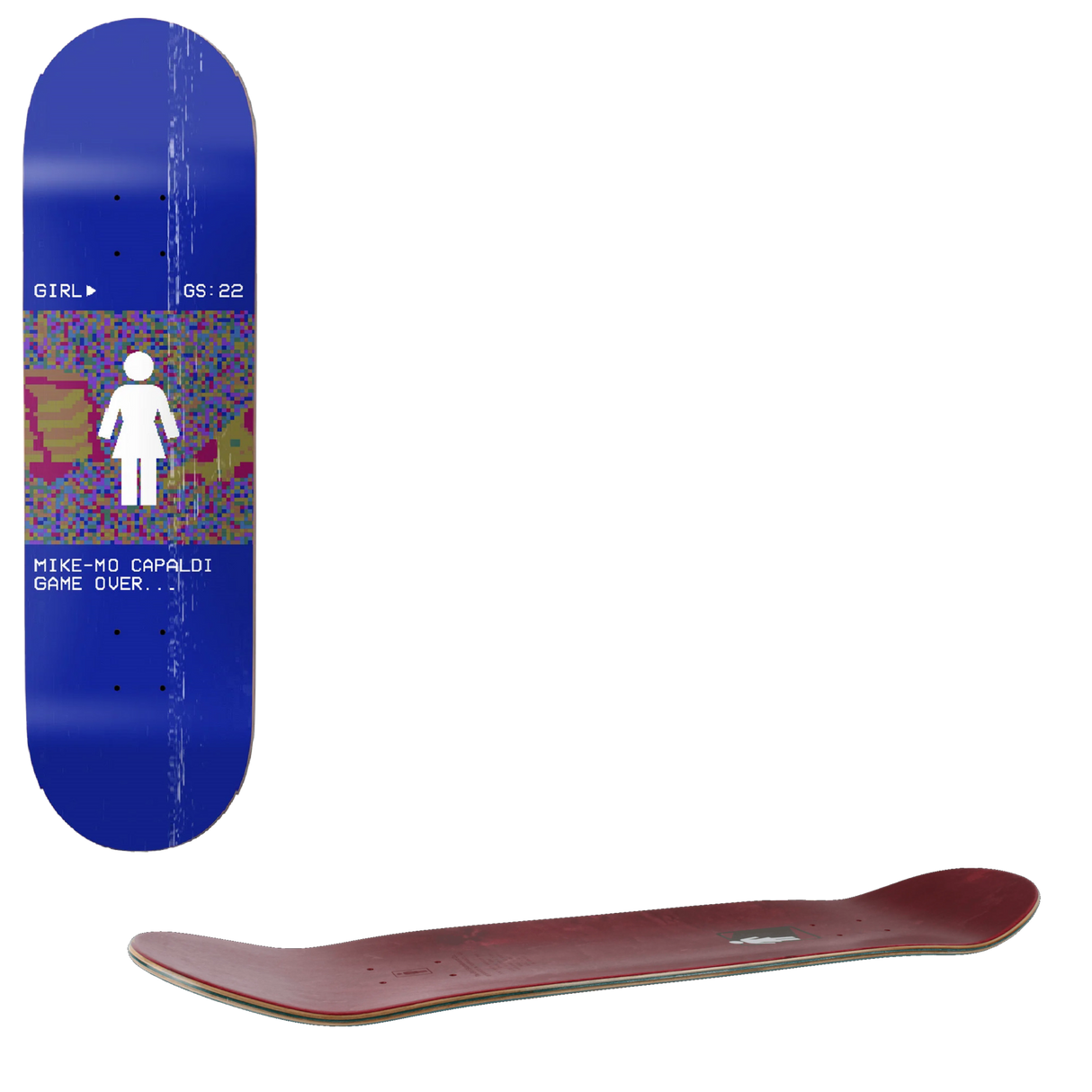 Girl Mike Mo Game Over Skateboard Deck - 8"