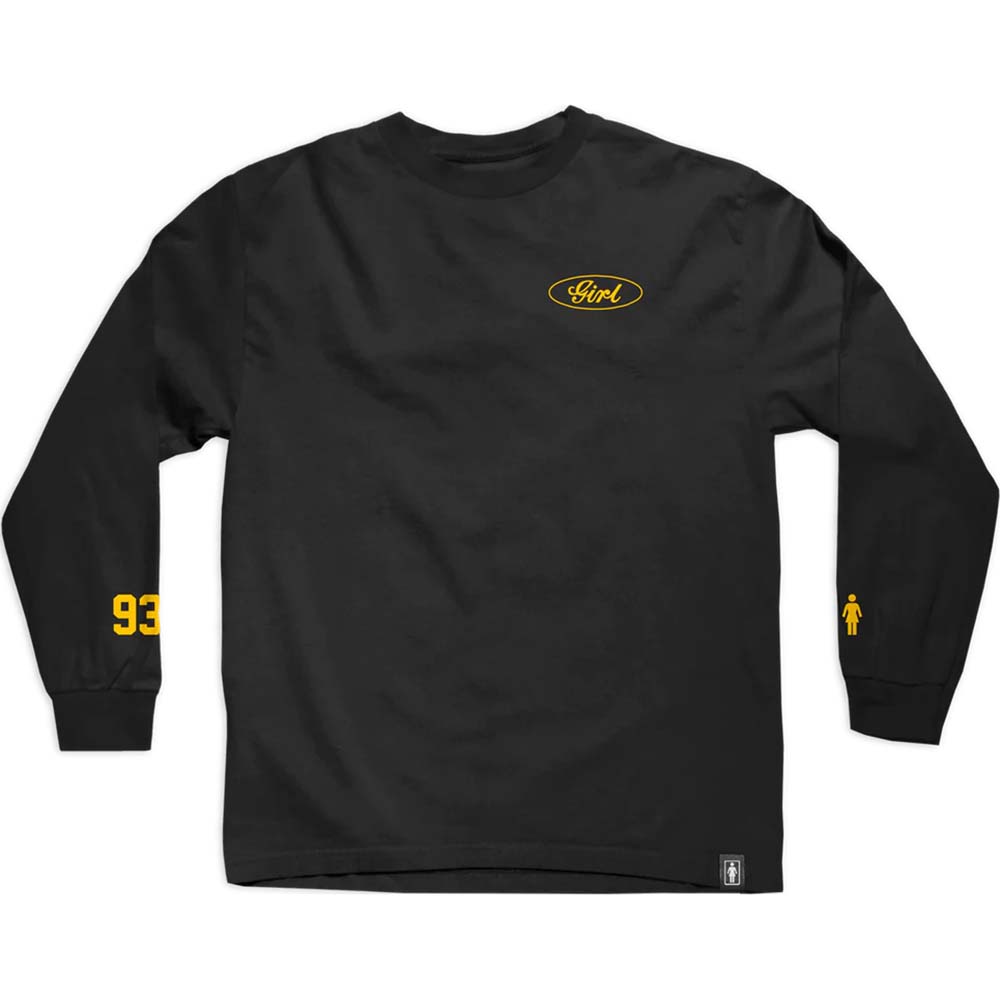 Girl Racing Long Sleeve T Shirt - Black