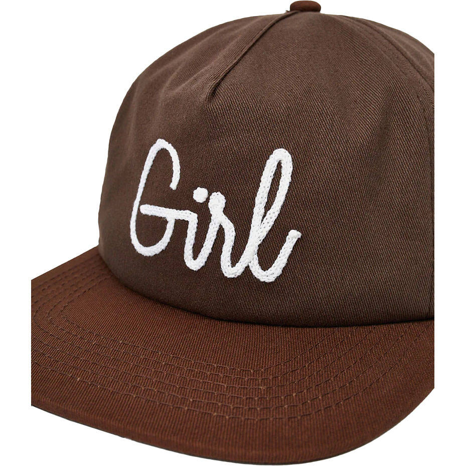 Girl Script Chain Snapback Cap - Chocolate