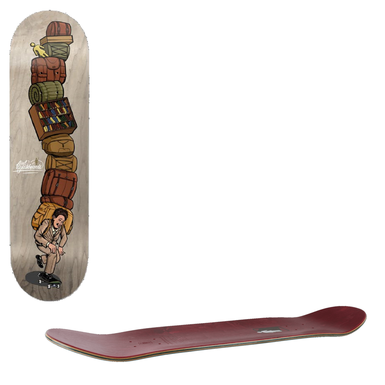Girl Emotional Baggage One Off Skateboard Deck - Howard 8.25''