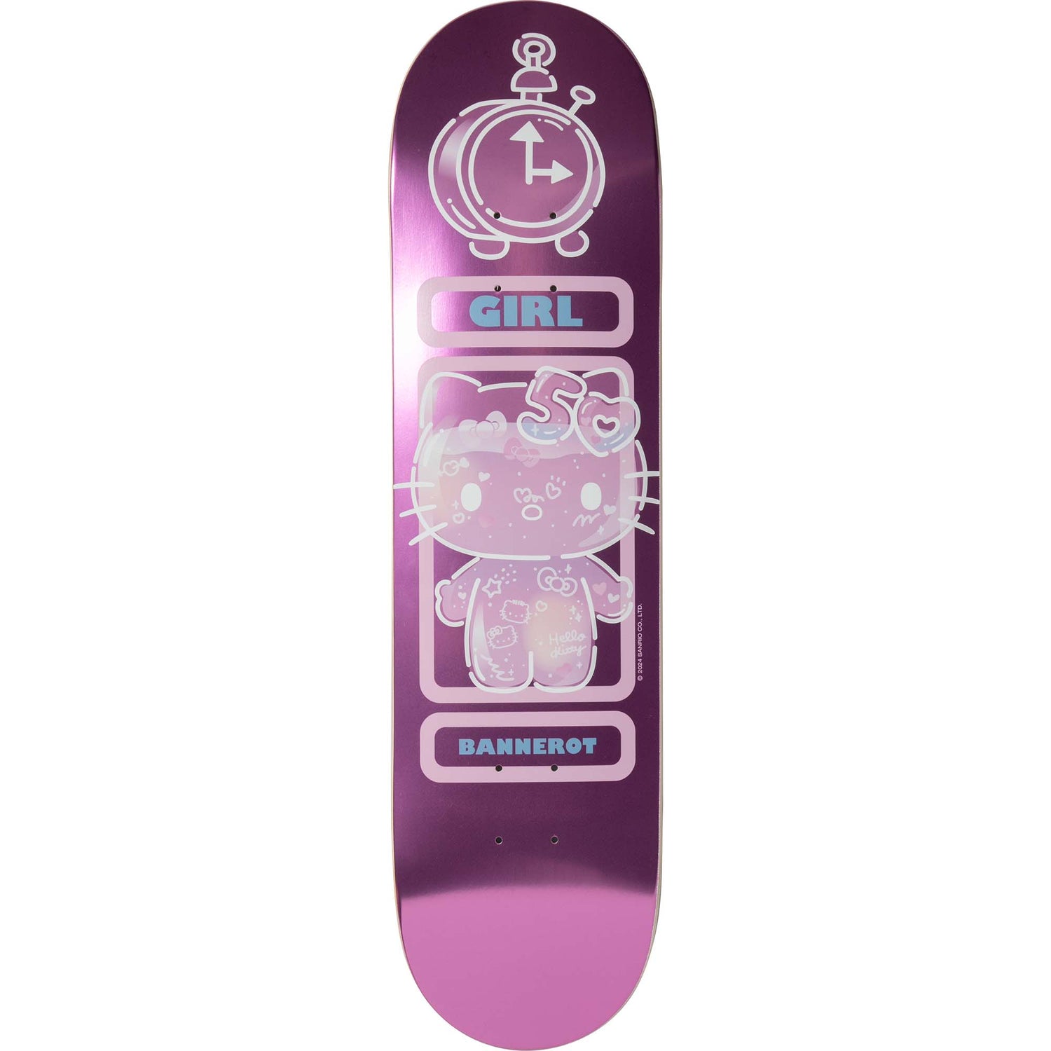 Girl x Hello Kitty 50th Anniversary Skateboard Deck - Bannerot 8.5"