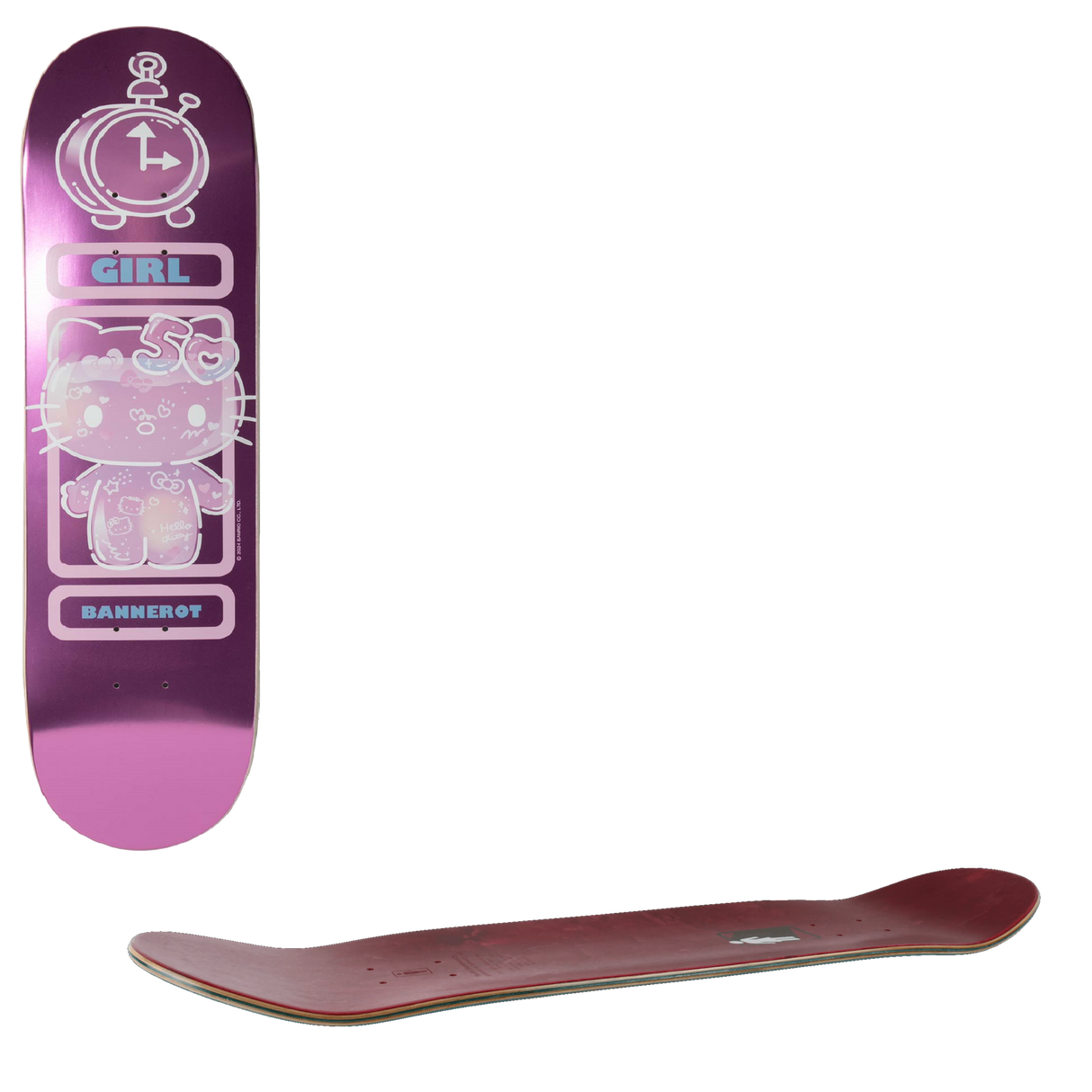 Girl x Hello Kitty 50th Anniversary Skateboard Deck - Bannerot 8.5"