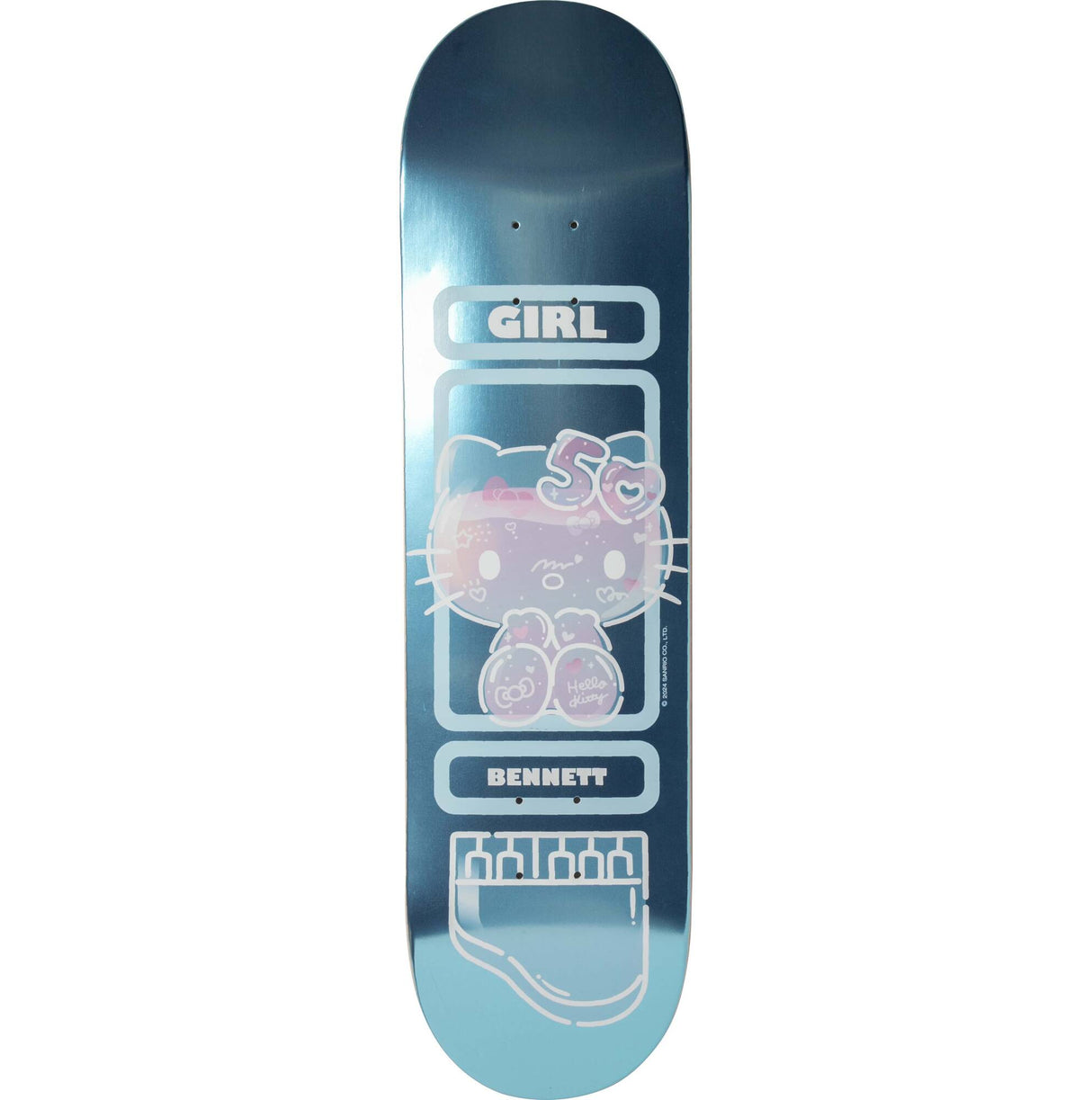 Girl x Hello Kitty 50th Anniversary Skateboard Deck - Bennett 8.25"