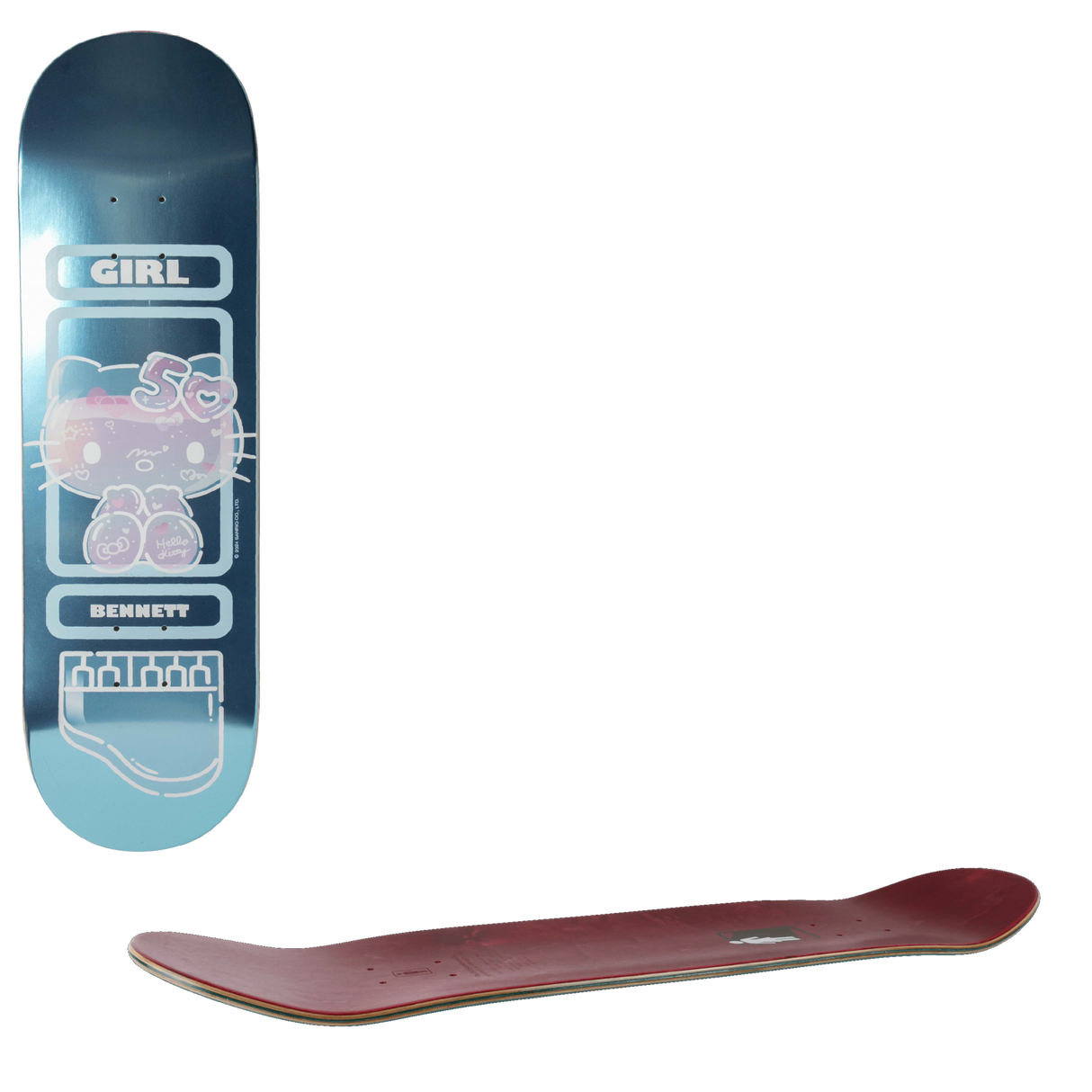 Girl x Hello Kitty 50th Anniversary Skateboard Deck - Bennett 8.25"